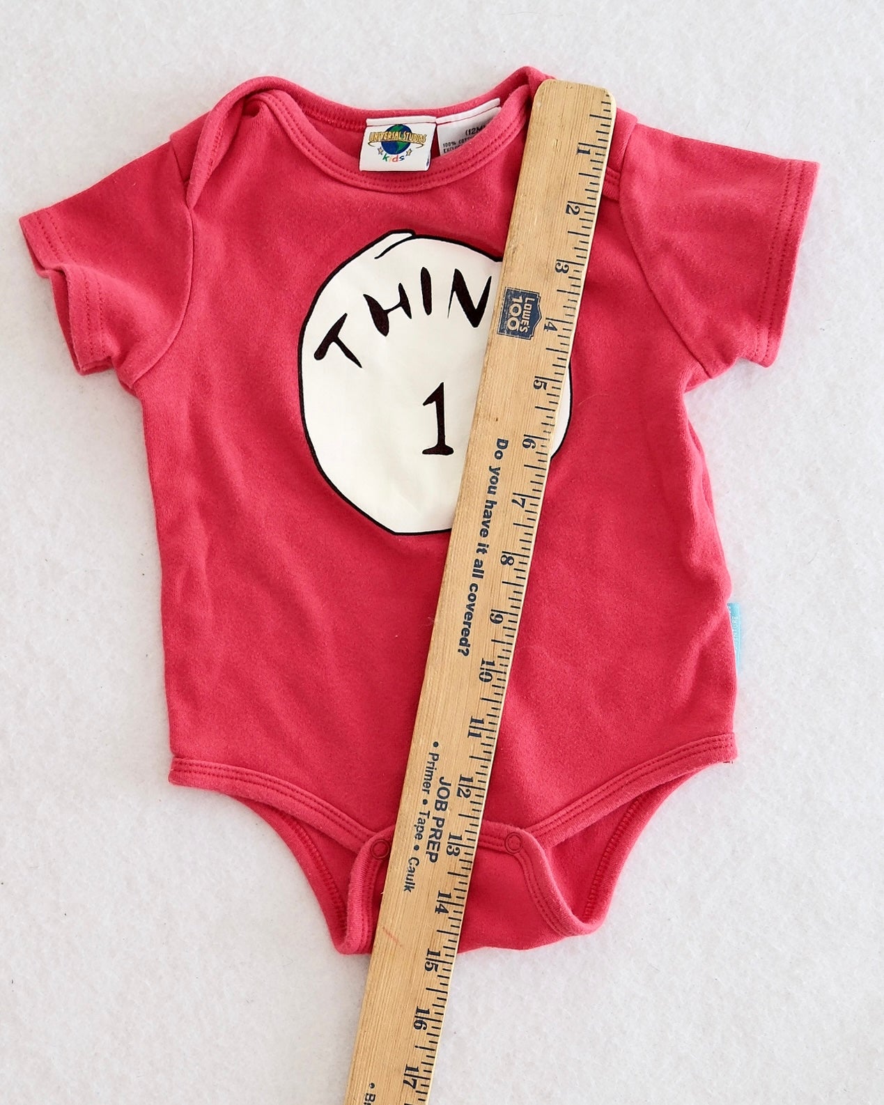 Y2K Dr. Seuss "Thing 1" Bodysuit and Bloomer Set: 12M
