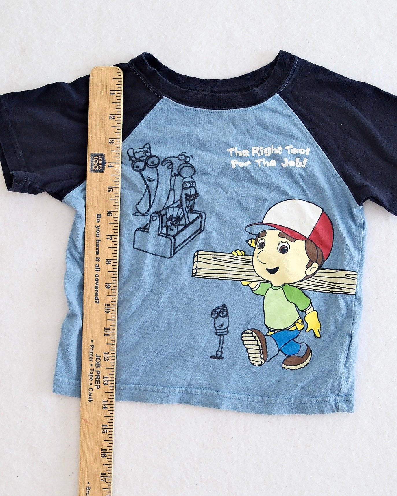 Y2K Disney Handy Manny "Right Tool for the Job" Raglan Tee: 3T