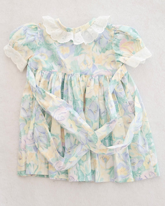 Vintage Lynley Designs Watercolor Floral Dress: 2T