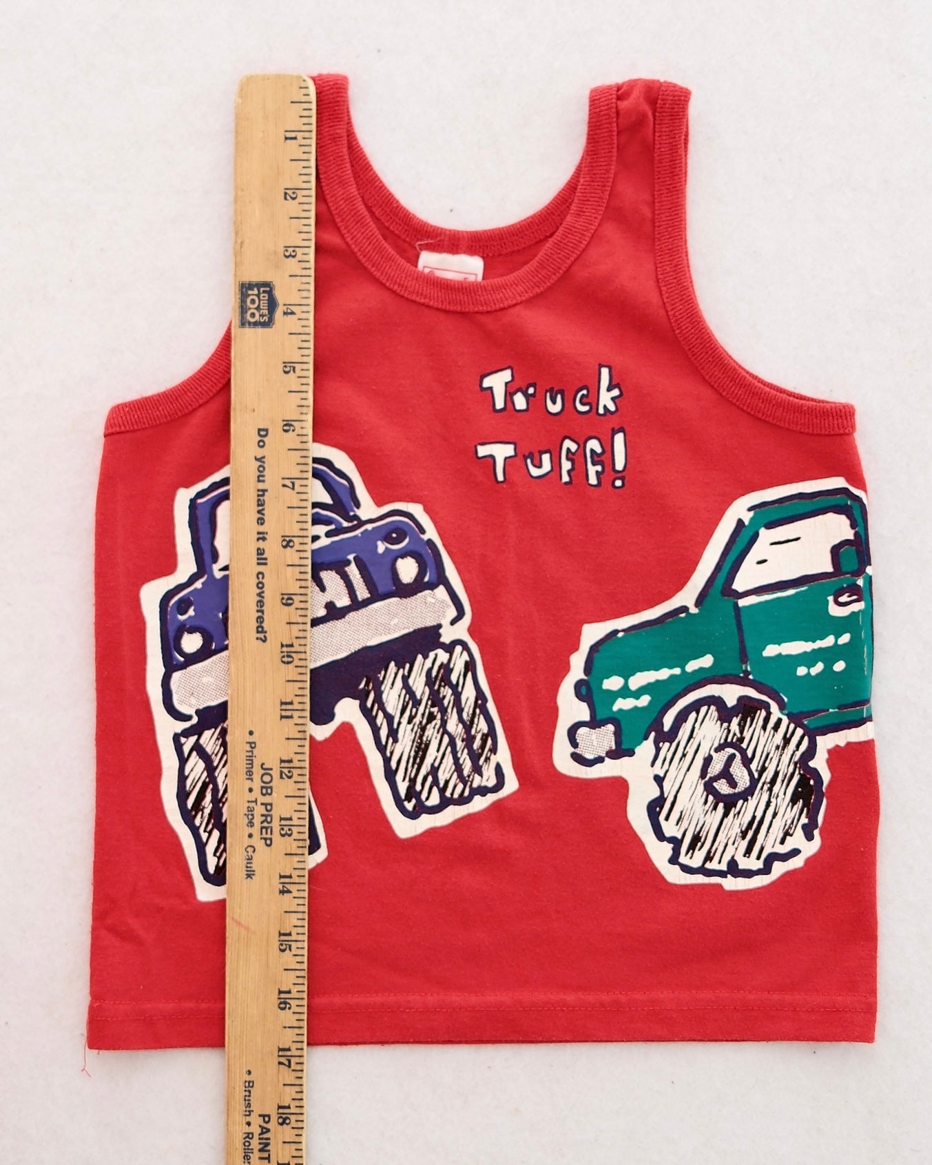 Vintage Buster Brown Kids Red Monster Truck Tank Top: Size 5