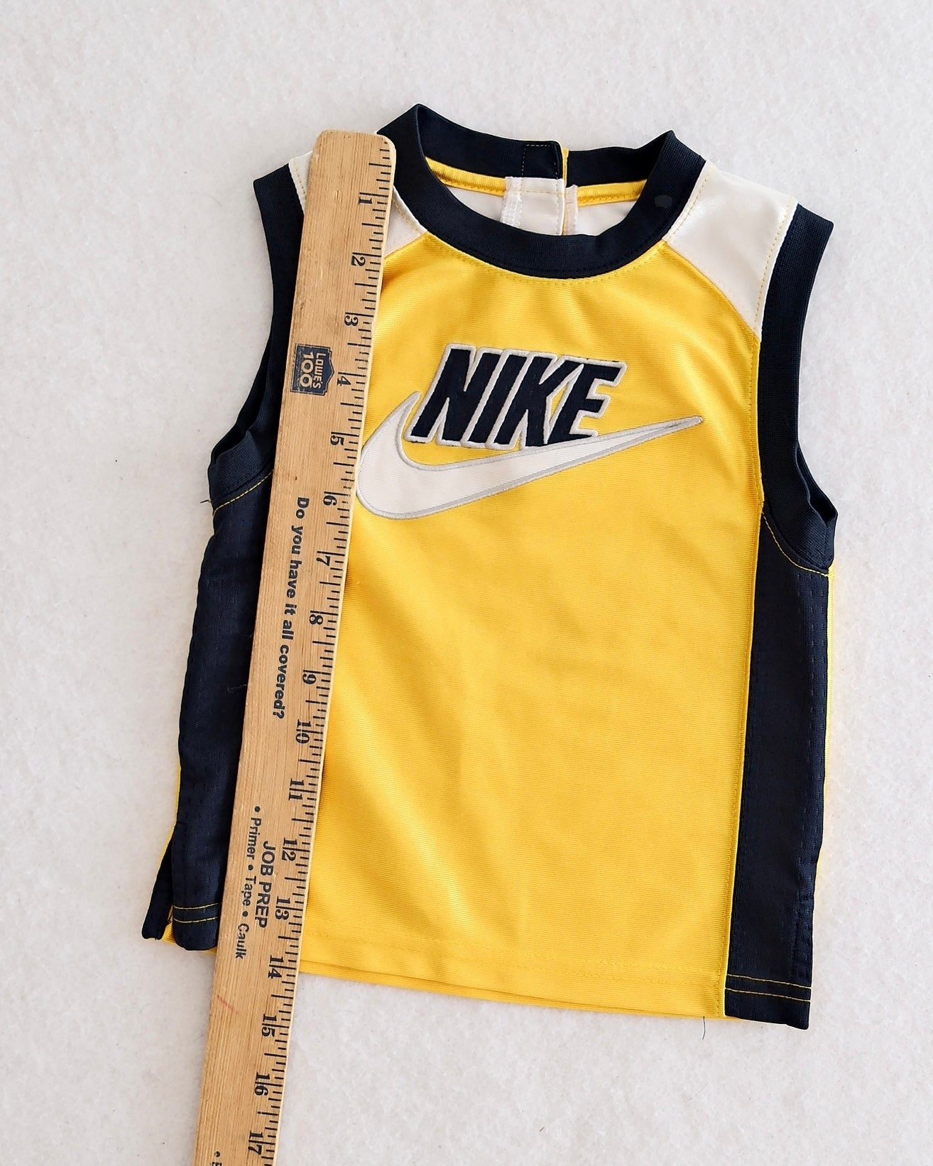 Y2K Nike Yellow + Navy Jersey Tank: 12m