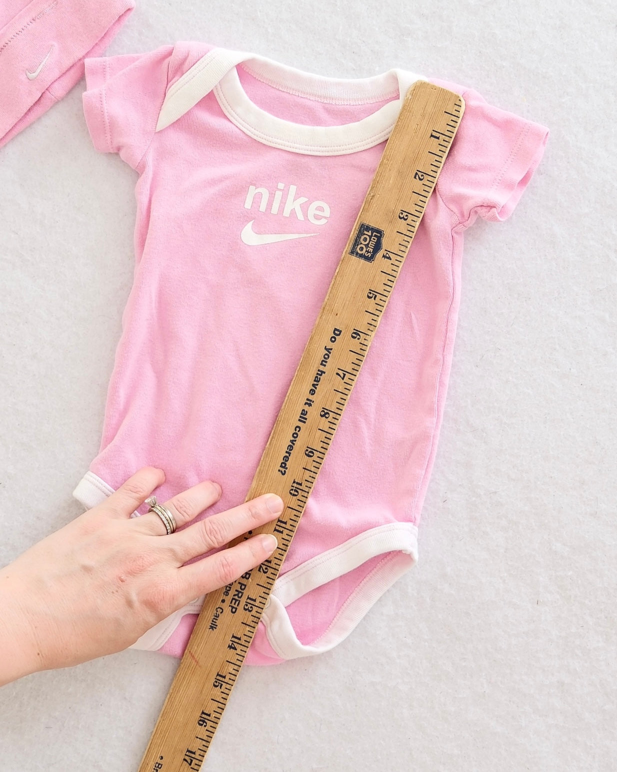 2010s Nike Pink Bodysuit + Beanie Set: 3m