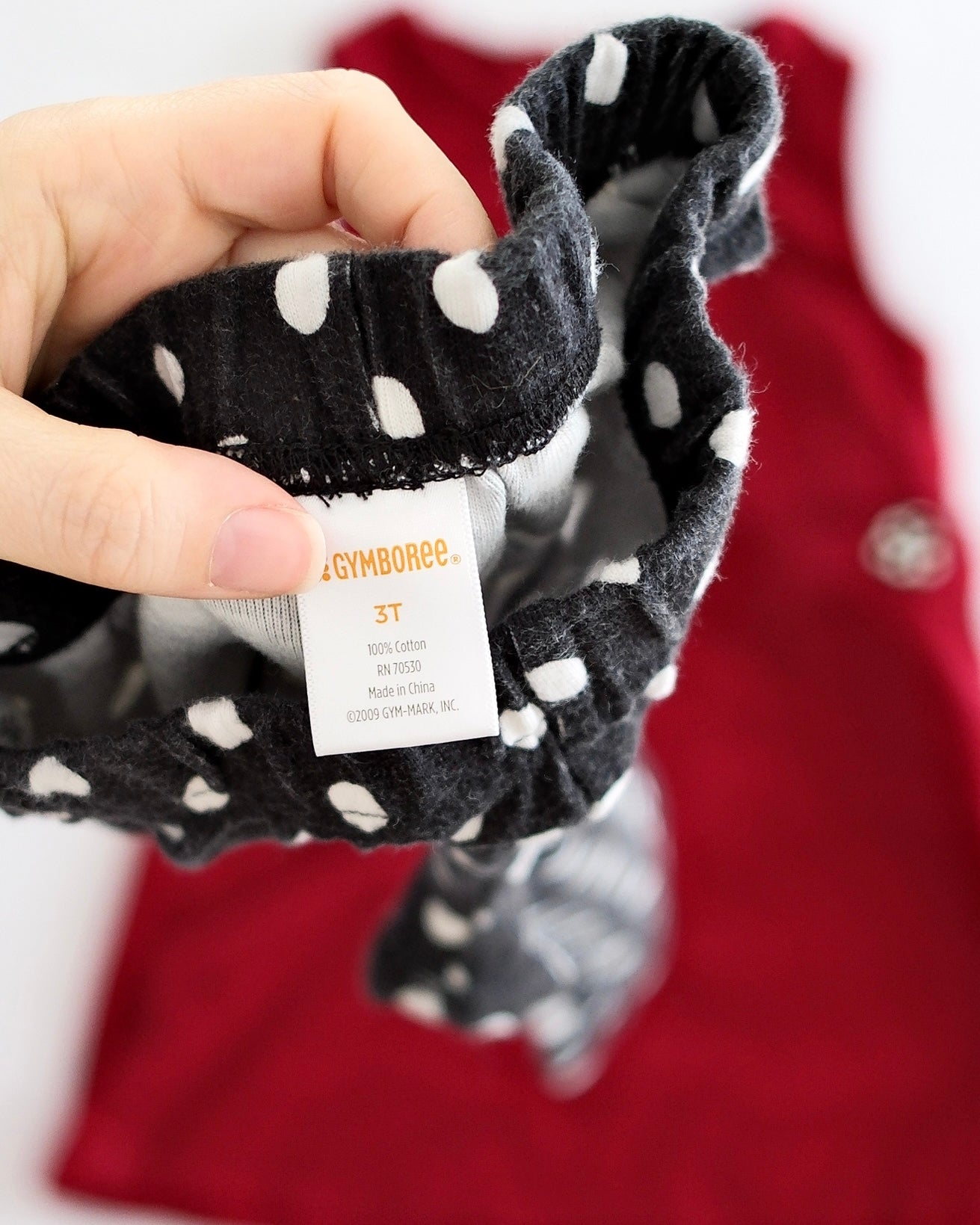 2008 Y2K Gymboree Holiday Panda Corduroy Jumper Dress & Polka Dot Pants Bundle, size 3T