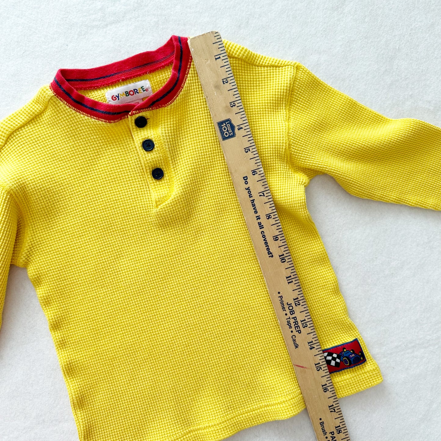 Vintage Gymboree Color Block Thermal Top: 6y? - Yellow Clover Vintage Kids Clothes