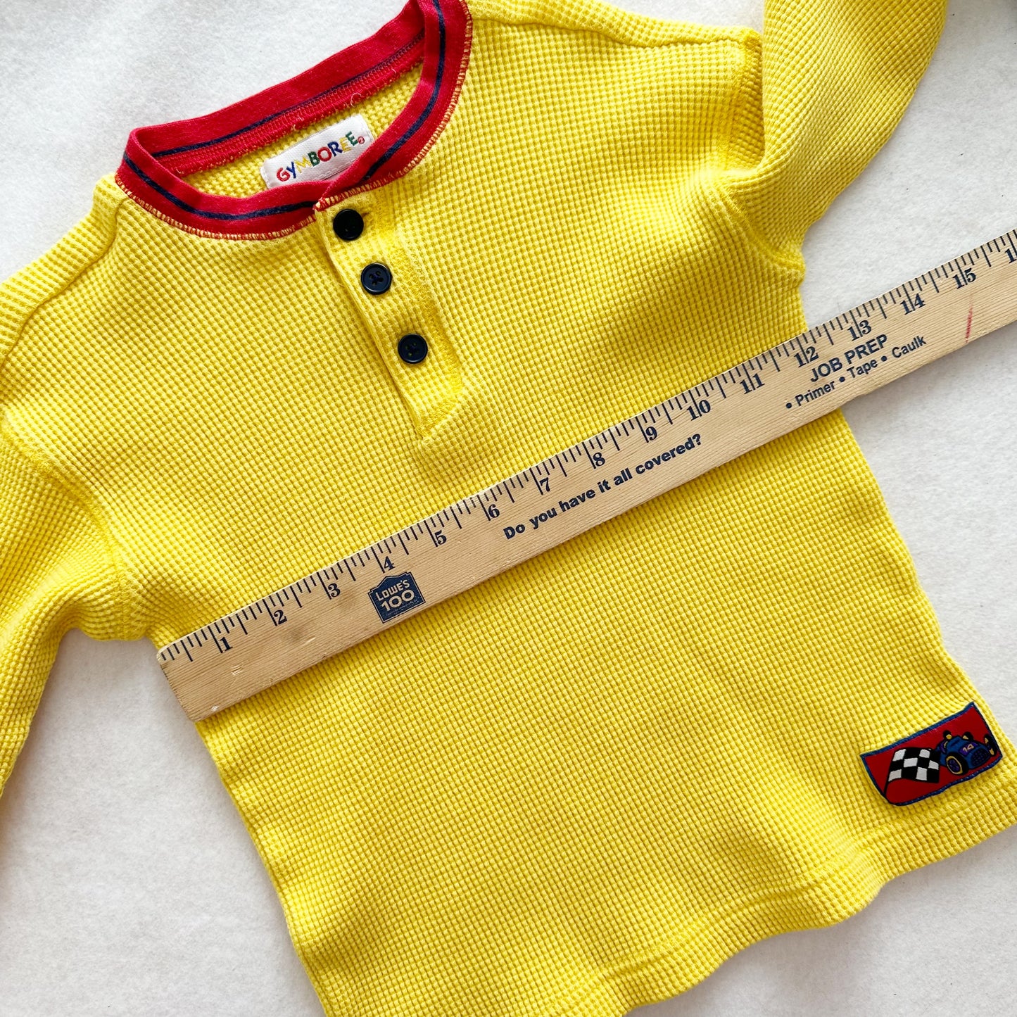 Vintage Gymboree Color Block Thermal Top: 6y? - Yellow Clover Vintage Kids Clothes