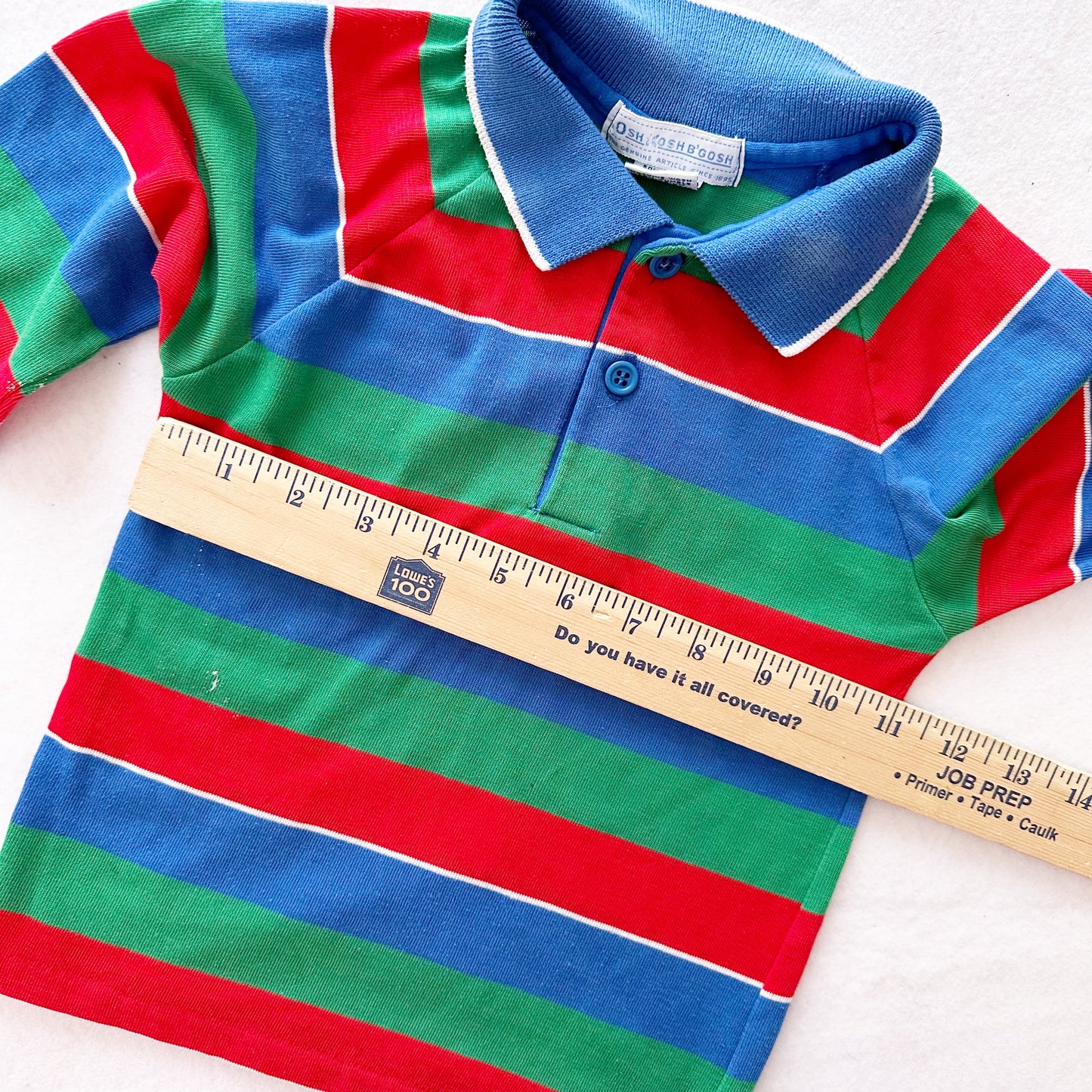 Vintage OshKosh Long Sleeve Striped Polo: 4T - Yellow Clover Vintage Kids Clothes