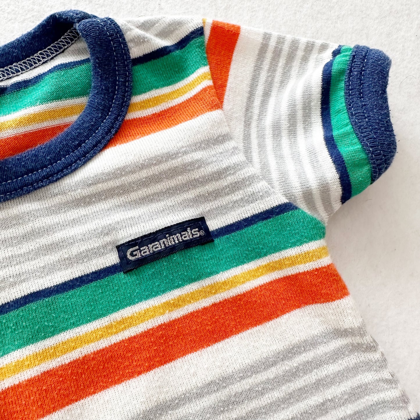 Vintage Garanimals Striped Ringer Tee: 18/24m? - Yellow Clover Vintage Kids Clothes