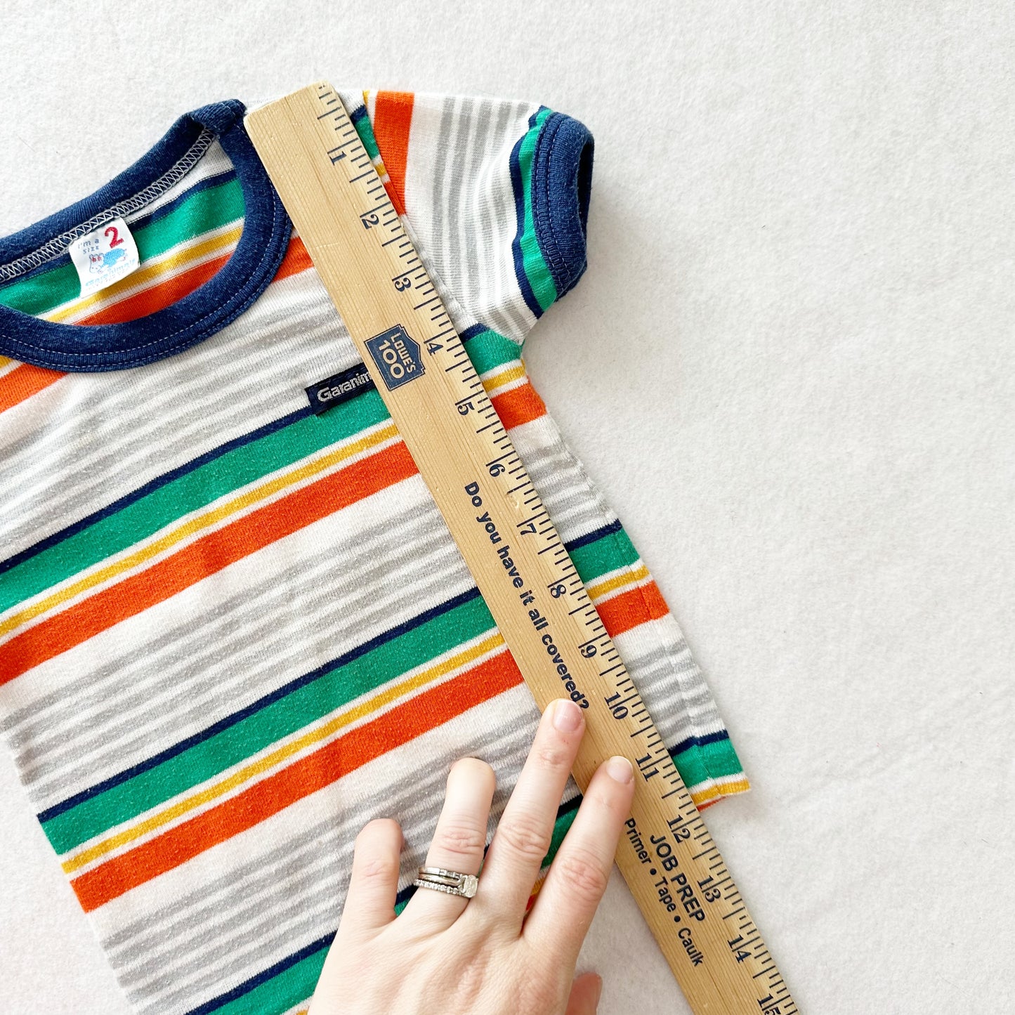Vintage Garanimals Striped Ringer Tee: 18/24m? - Yellow Clover Vintage Kids Clothes