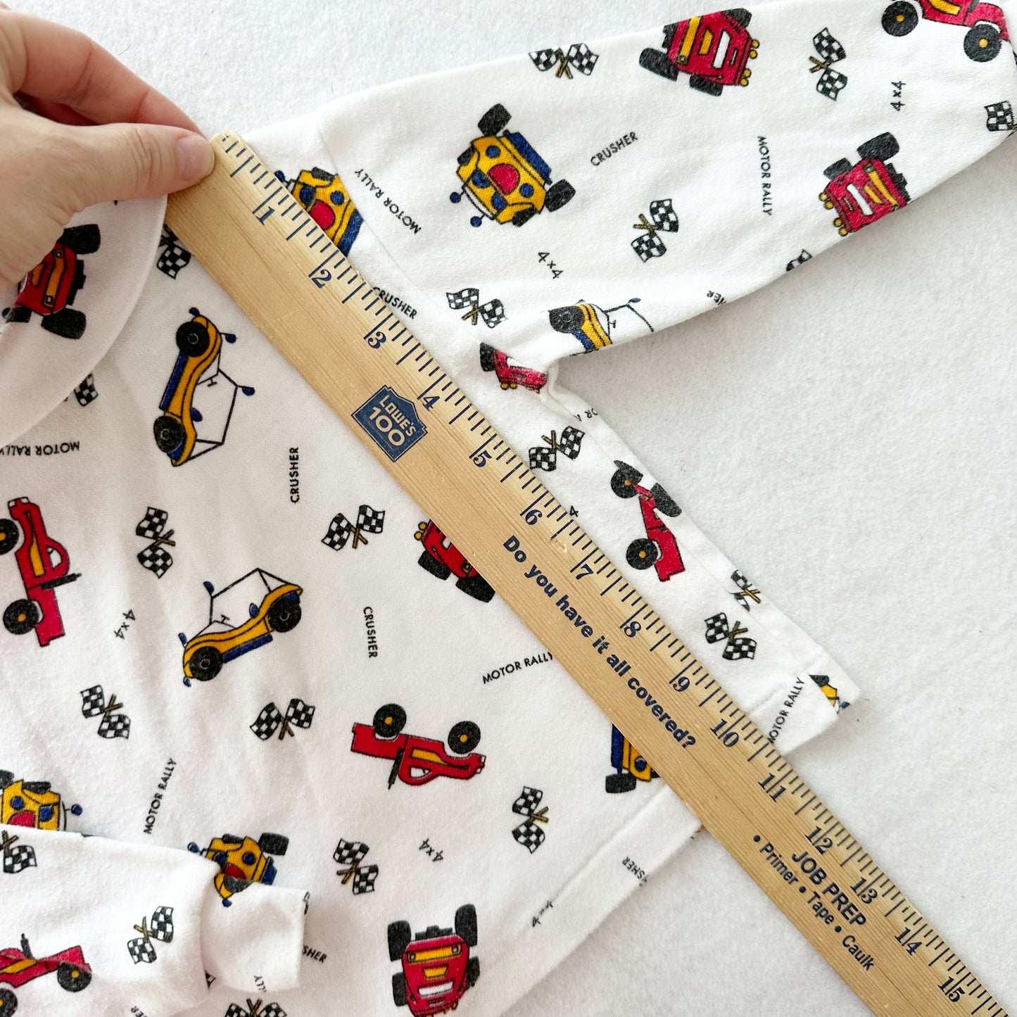 Vintage Vehicles Patterned Turtleneck: 12m? - Yellow Clover Vintage Kids Clothes