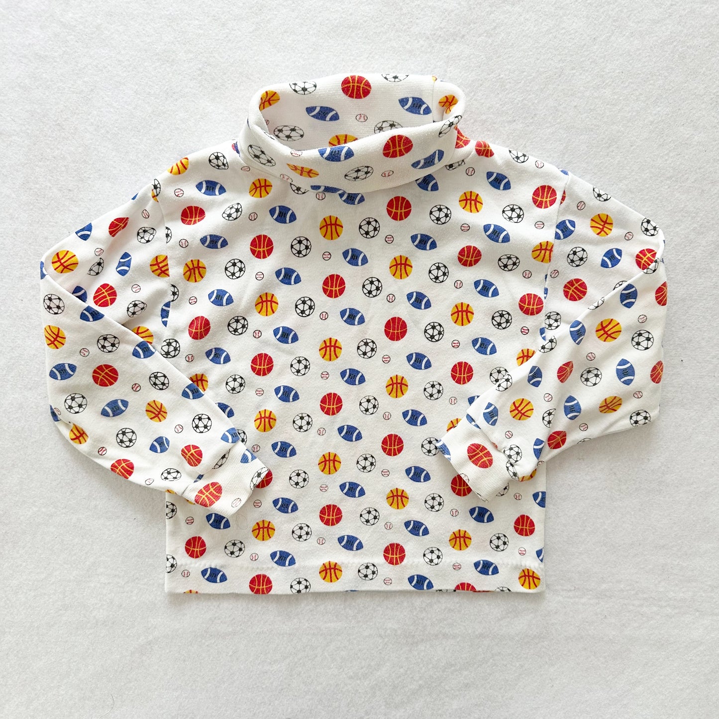 Vintage Kids Corps Sports Balls Turtleneck: 2T? - Yellow Clover Vintage Kids Clothes
