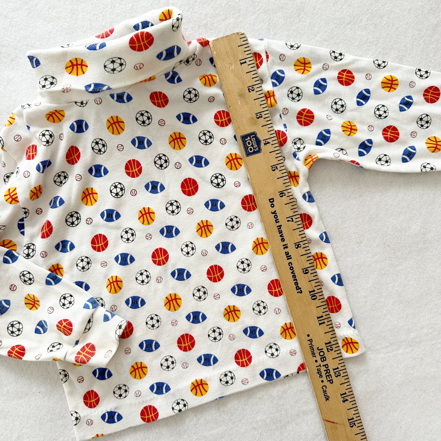 Vintage Kids Corps Sports Balls Turtleneck: 2T? - Yellow Clover Vintage Kids Clothes
