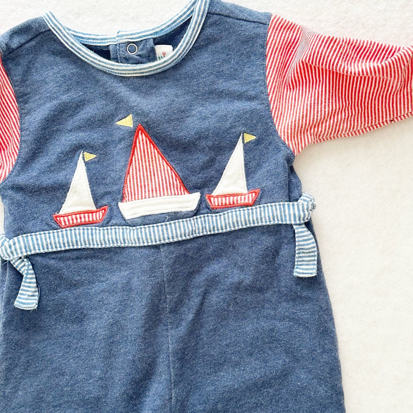 Vintage Gymboree Sailboat Jumpsuit Romper: 18m