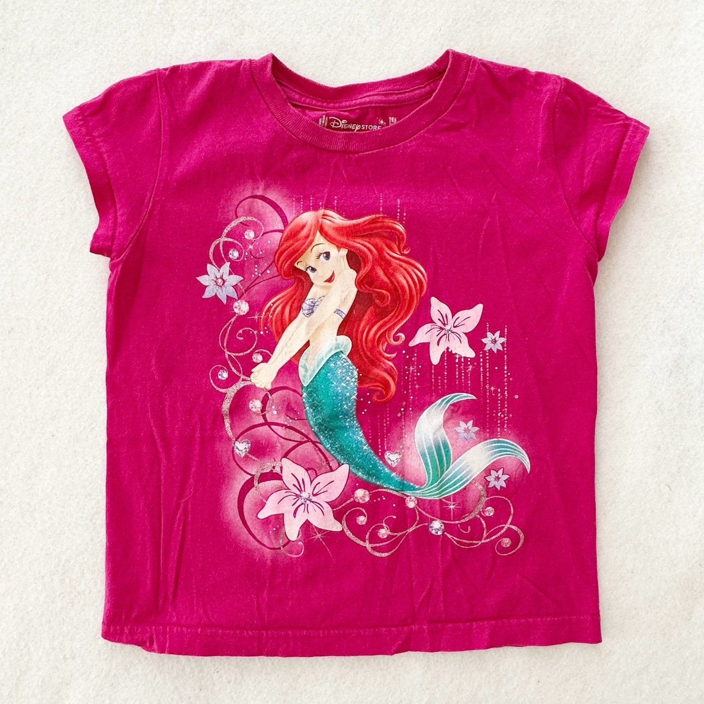 Y2K Disney Store Ariel Little Mermaid Kids Graphic Tee