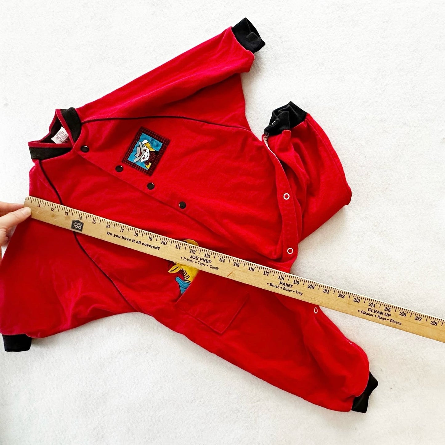 Vintage Buster Brown Cowboy and Horse Baggy Cut Jumpsuit Romper: 18/24m? - Yellow Clover Vintage Kids Clothes