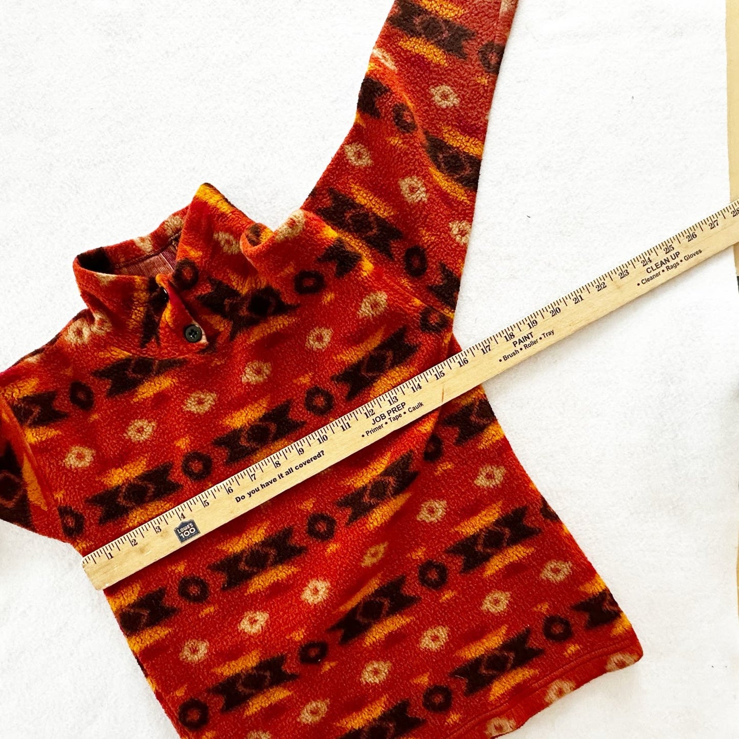 Vintage So Fun Kids Funnel Neck Print Fleece Pullover: 8y - Yellow Clover Vintage Kids Clothes