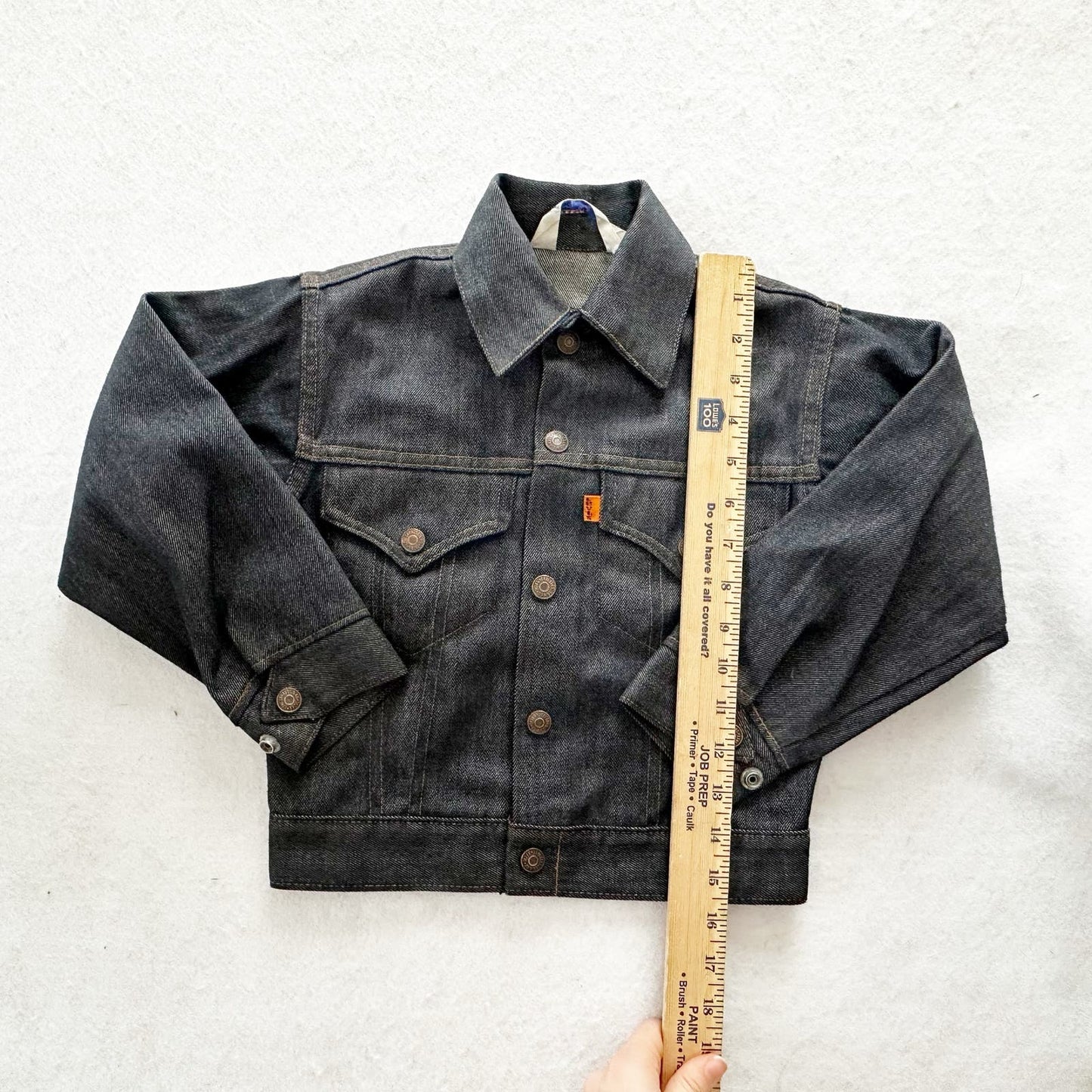 Vintage Levi’s 70s Orange Tab Dark Wash Denim Kids Jacket: 6y? - Yellow Clover Vintage Kids Clothes