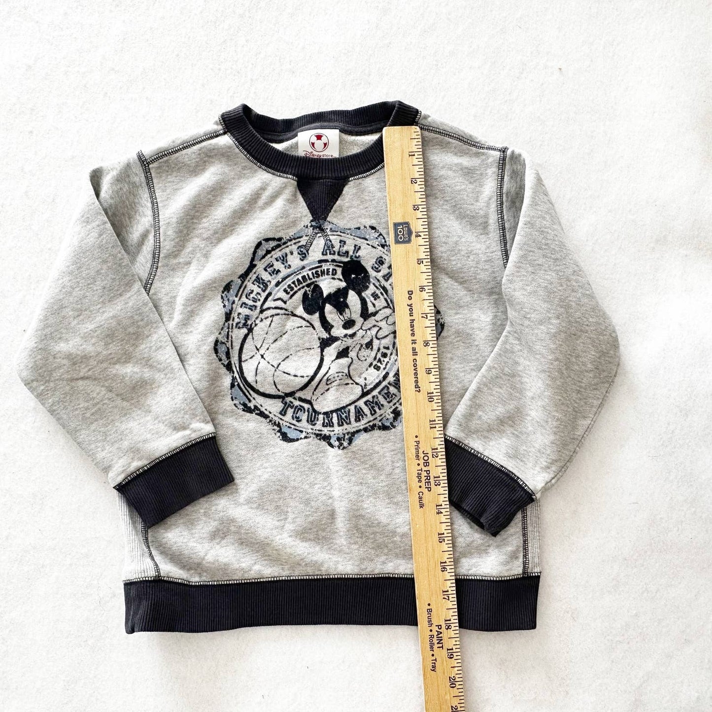 Y2K Disney Store Mickey Basketball Sweatshirt: 5/6y - Yellow Clover Vintage Kids Clothes