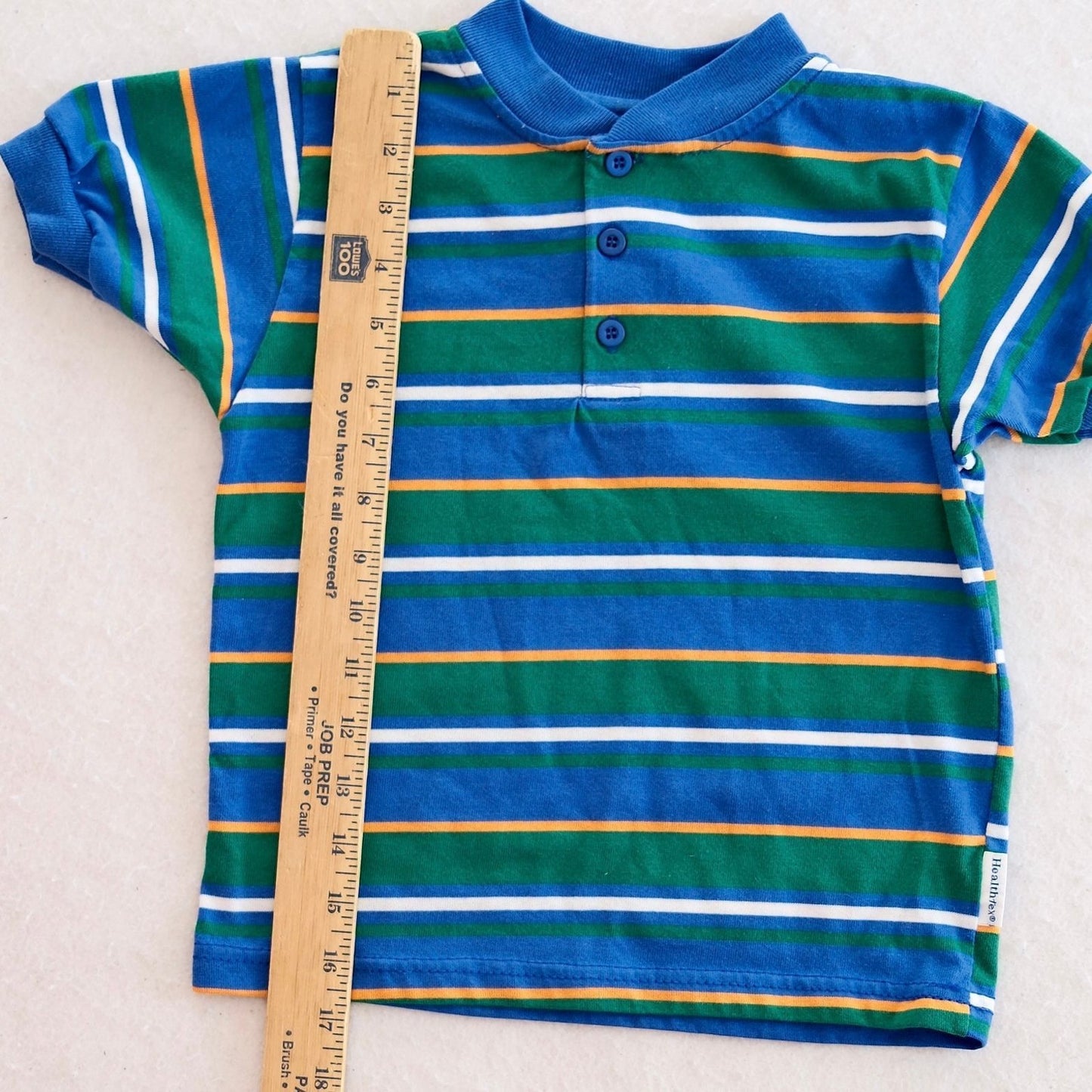 Vintage Healthtex Striped Henley Kids Tee, 6y?