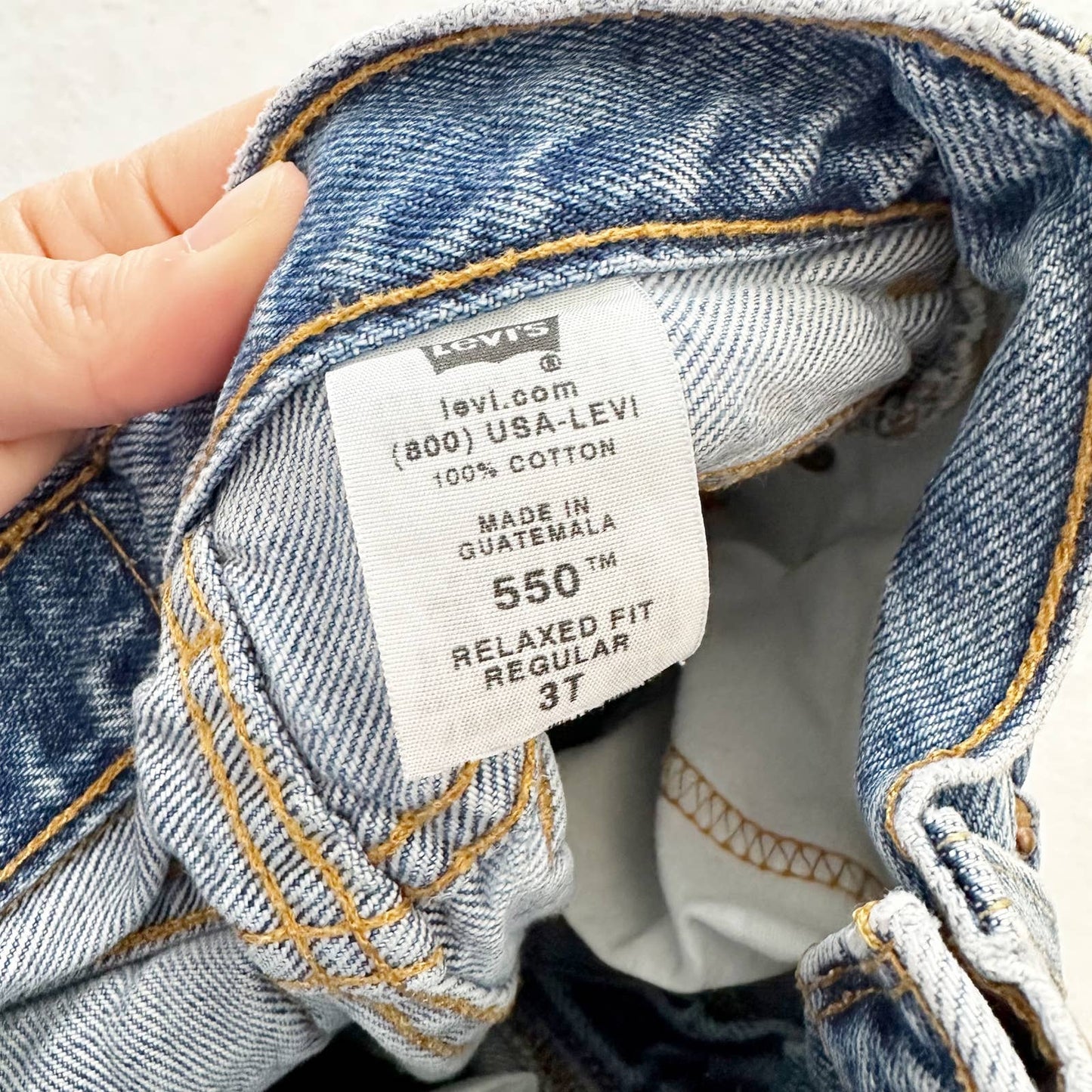 Y2K Levi’s 550 Medium Wash Jeans: 3T - Yellow Clover Vintage Kids Clothes