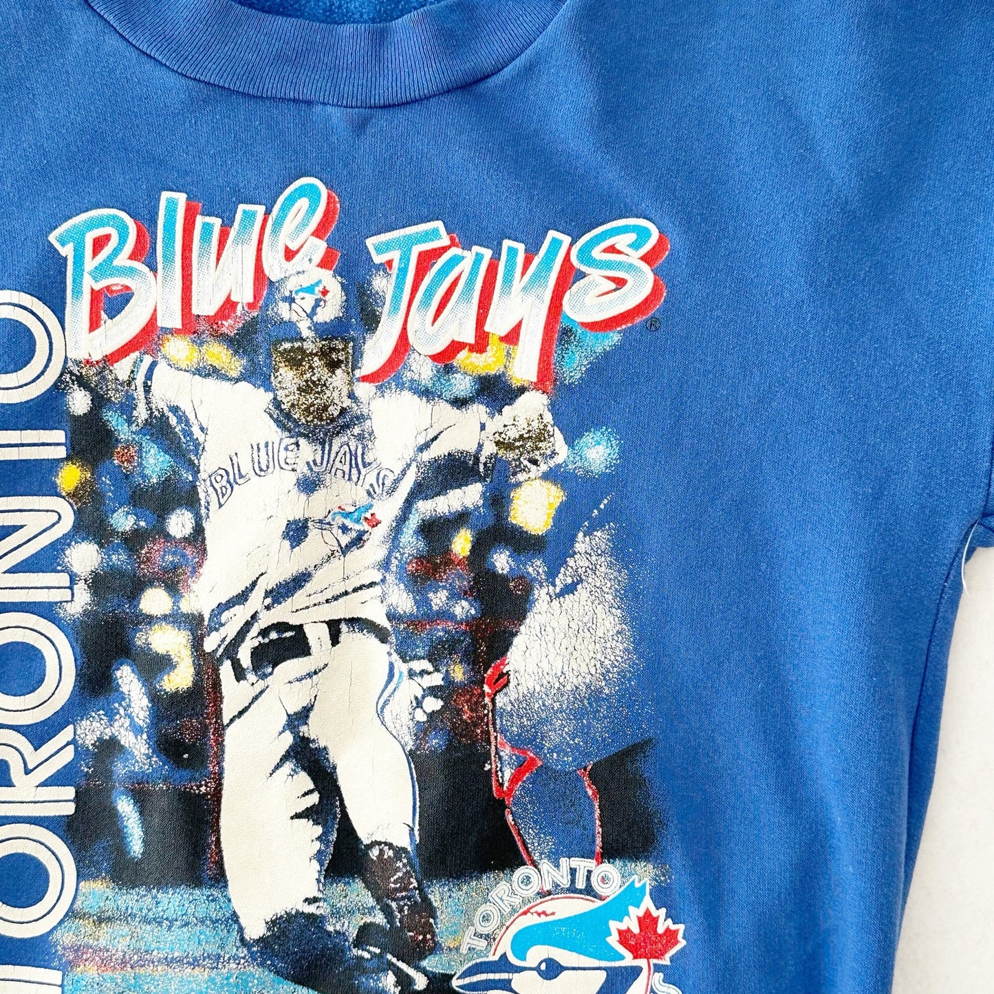 Vintage Toronto Blue Jays Graphic Crewneck Sweatshirt: 8y - Yellow Clover Vintage Kids Clothes