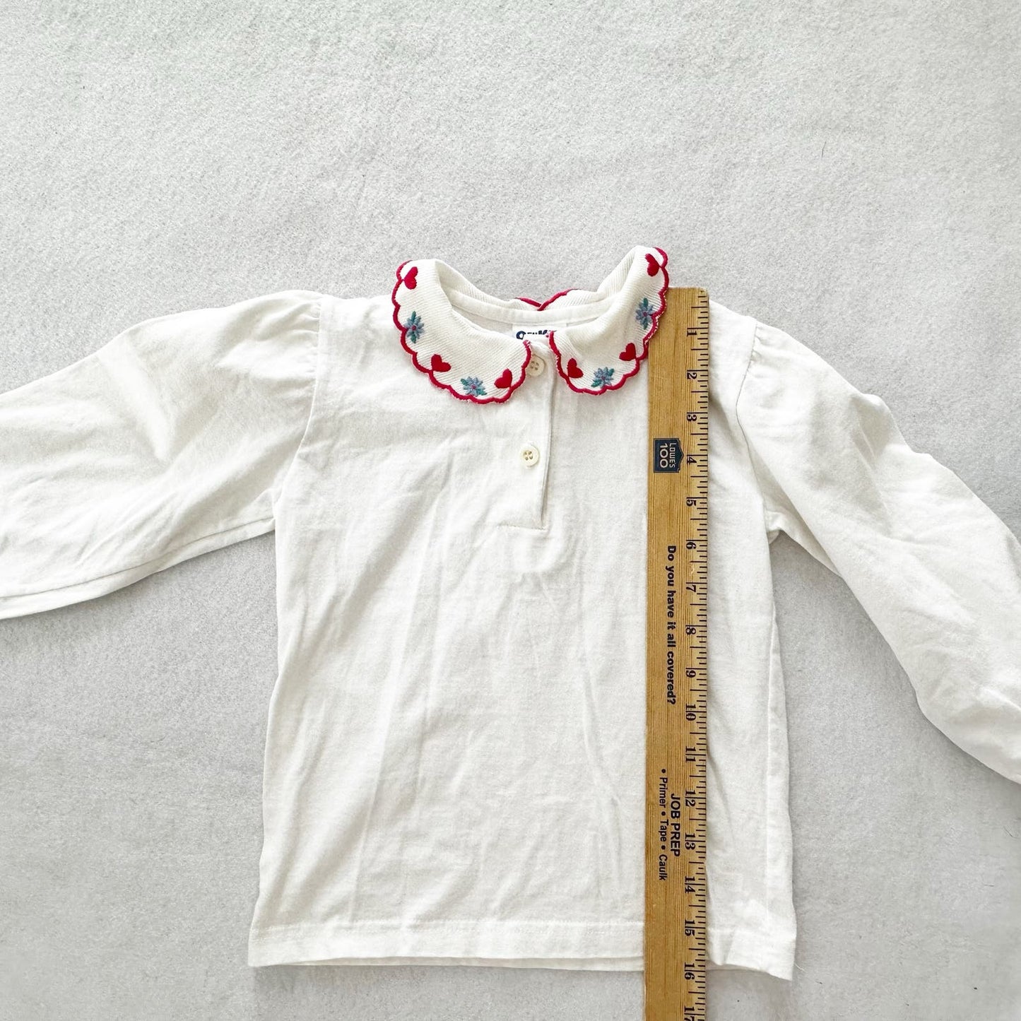 Vintage OshKosh Embroidered Collar Layer Top: 4T - Yellow Clover Vintage Kids Clothes