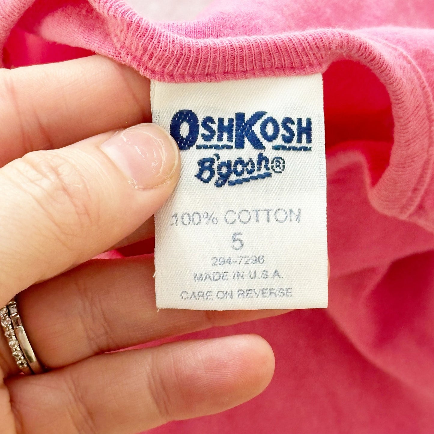Vintage OshKosh Hibiscus Flower Graphic Tank: 5T - Yellow Clover Vintage Kids Clothes