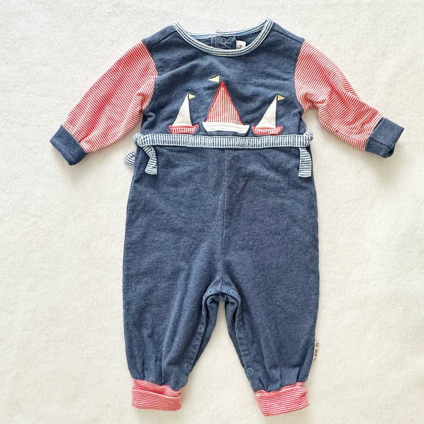 Vintage Gymboree Sailboat Jumpsuit Romper: 18m