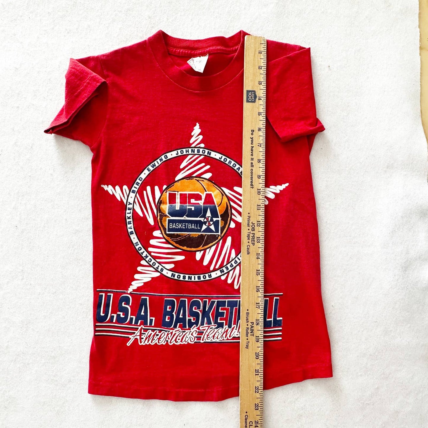 Vintage USA Basketball Single Stitch Tee: 8/10y? - Yellow Clover Vintage Kids Clothes