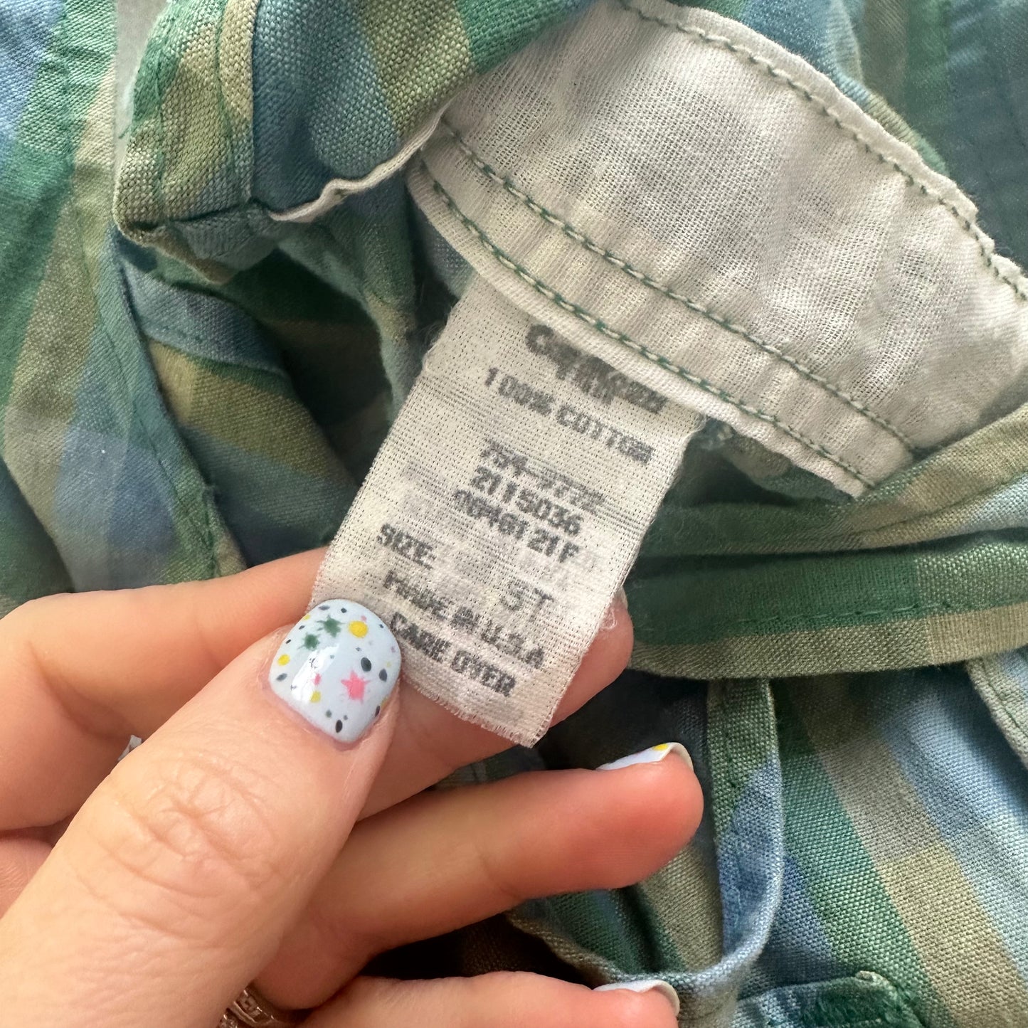 Vintage OshKosh Checkered Shortalls: 3T - Yellow Clover Vintage Kids Clothes