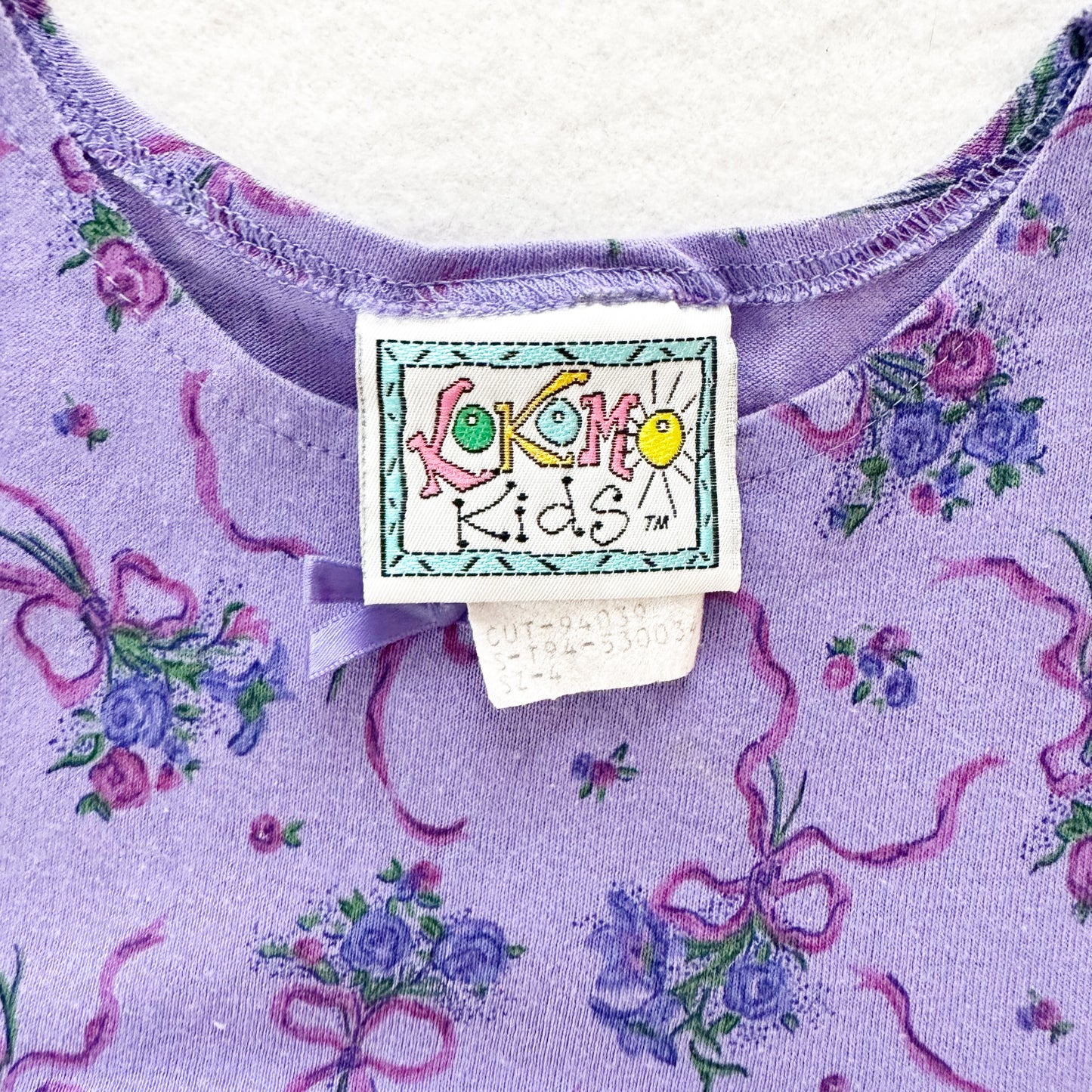 Vintage Kokomo Kids Floral Bouquet Print Dress: 2-4T? - Yellow Clover Vintage Kids Clothes