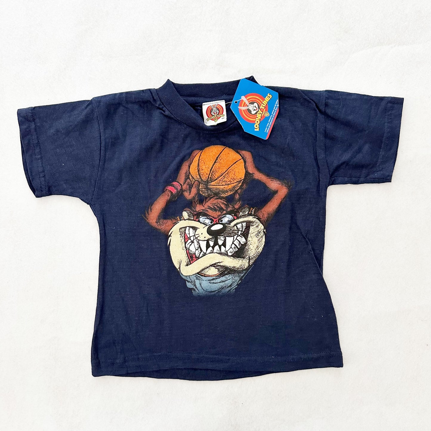 Vintage Looney Tunes Taz Basketball Tee: 4/5y - Yellow Clover Vintage Kids Clothes