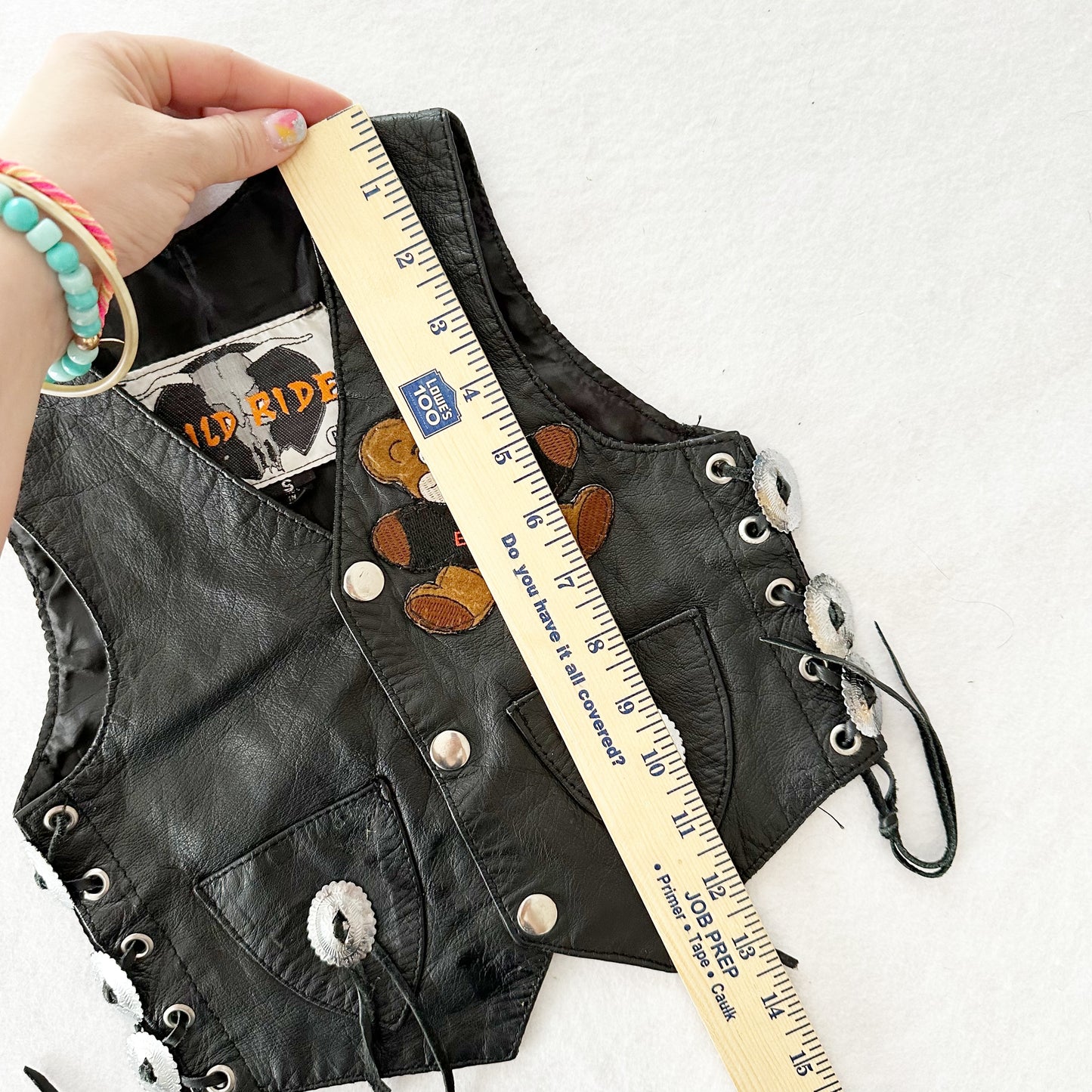 Wild Ride Faux Leather Vest: 2/3T? - Yellow Clover Vintage Kids Clothes