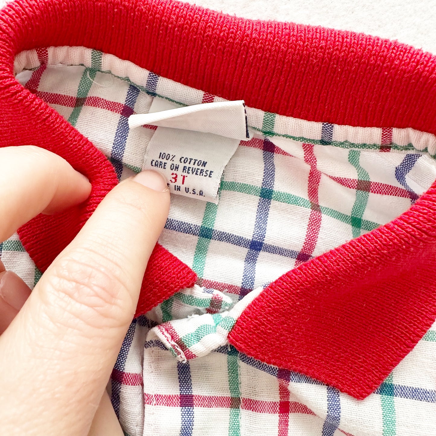 Vintage OshKosh Checkered Button Shirt: 24m/2T?