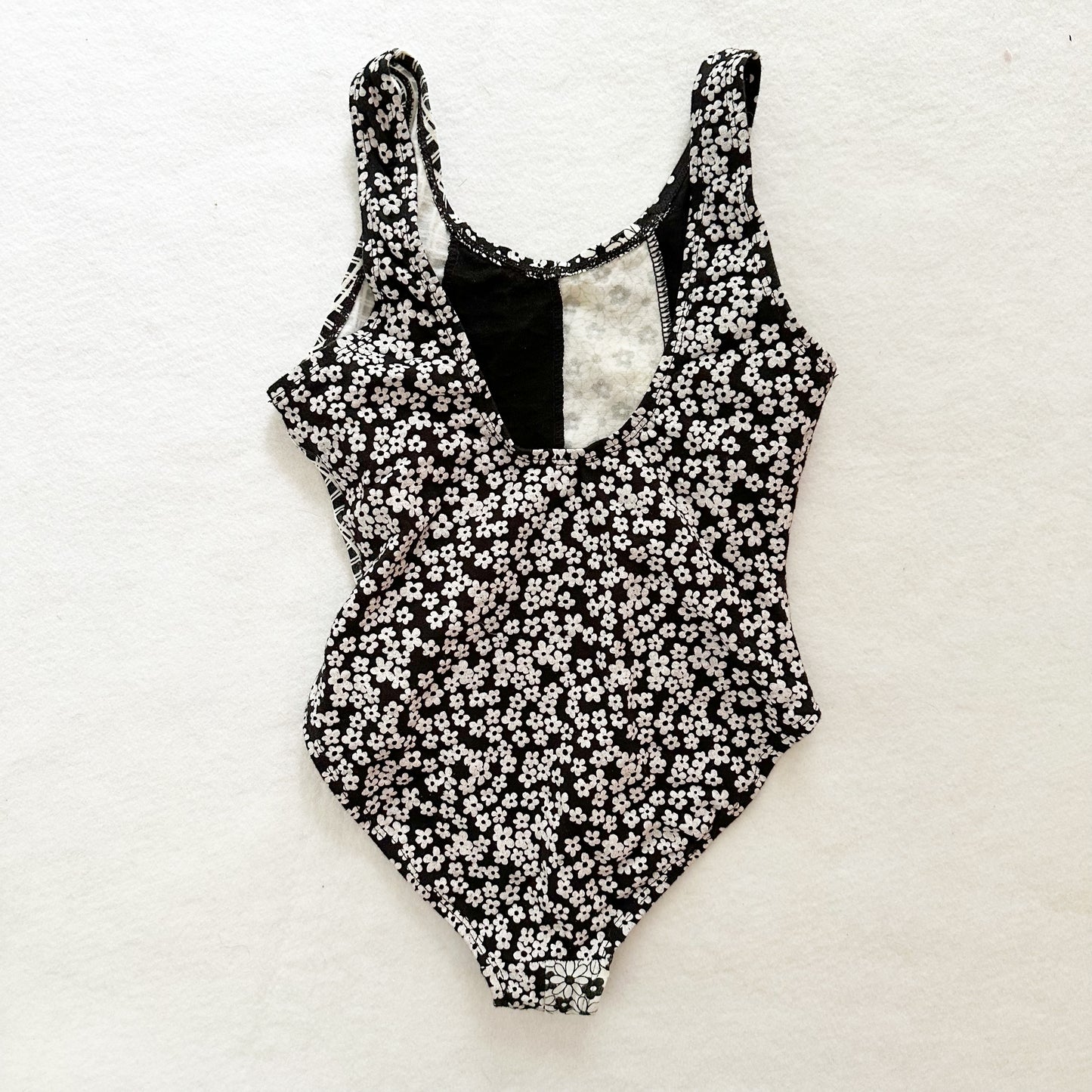 Vintage Cross Currents Floral Swimsuit: 8/12y? - Yellow Clover Vintage Kids Clothes