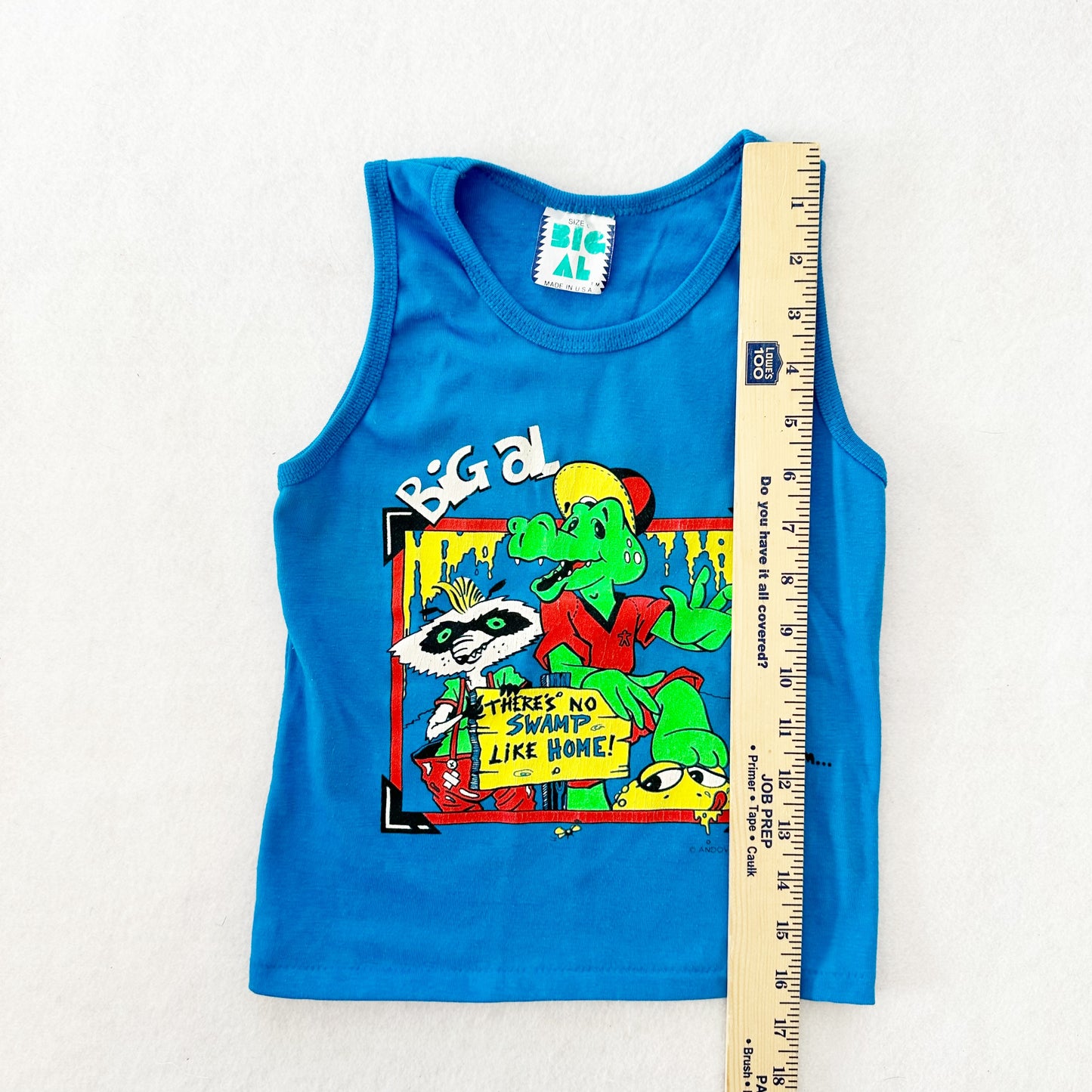 Vintage Big Al Swamp Creatures Tank: 6y - Yellow Clover Vintage Kids Clothes