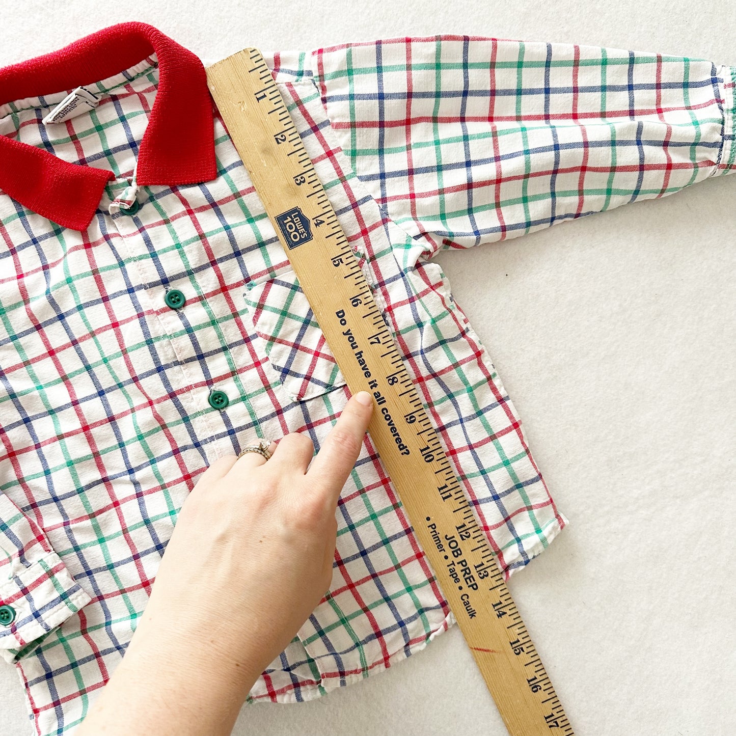 Vintage OshKosh Checkered Button Shirt: 24m/2T?