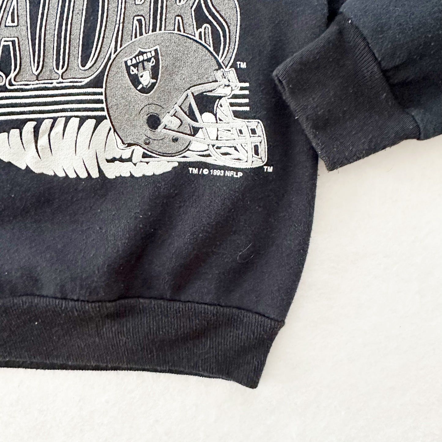 Vintage 90s Los Angeles Raiders Hooded Sweatshirt: 24m