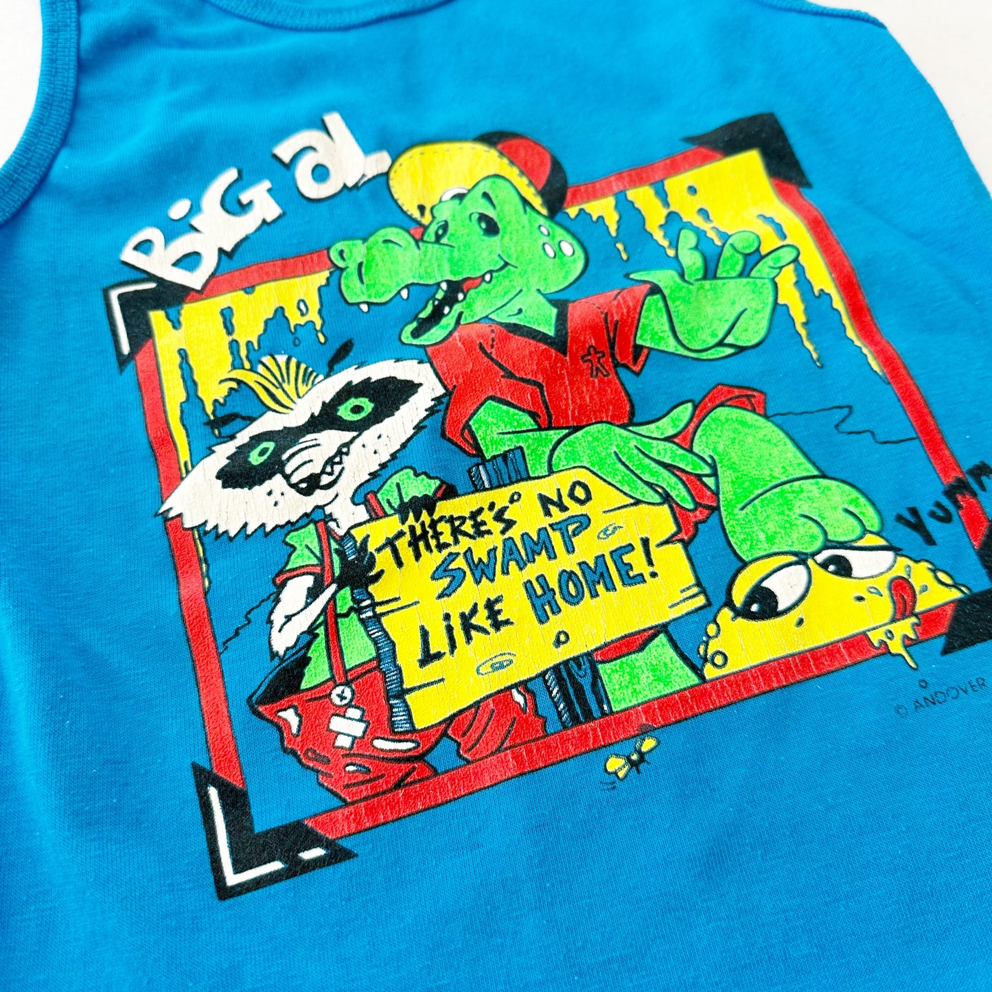 Vintage Big Al Swamp Creatures Tank: 6y - Yellow Clover Vintage Kids Clothes