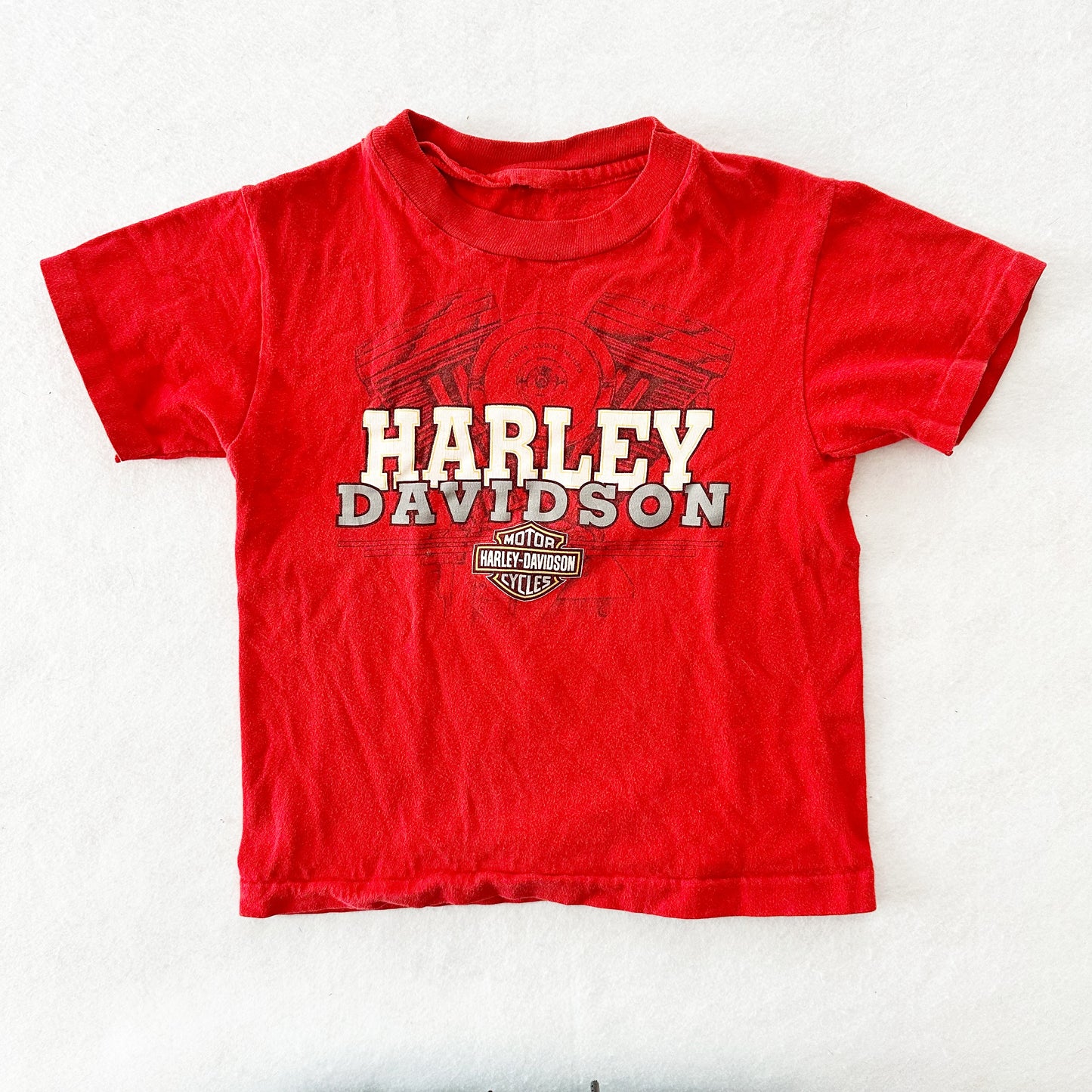 Vintage Harley Davidson Single Stitch Tee: 4/5T - Yellow Clover Vintage Kids Clothes
