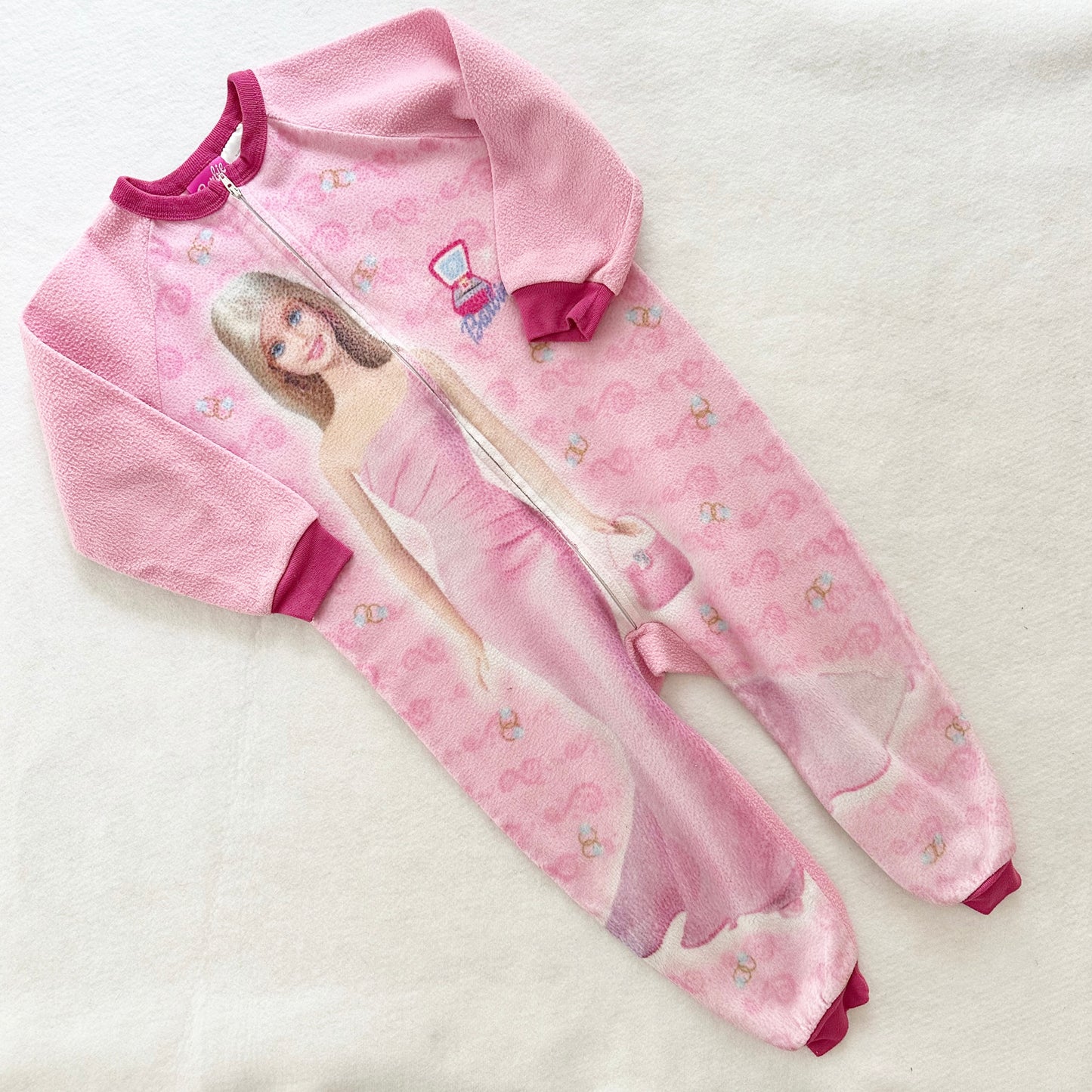 Vintage Barbie Sleeper Pajamas: 6y - Yellow Clover Vintage Kids Clothes