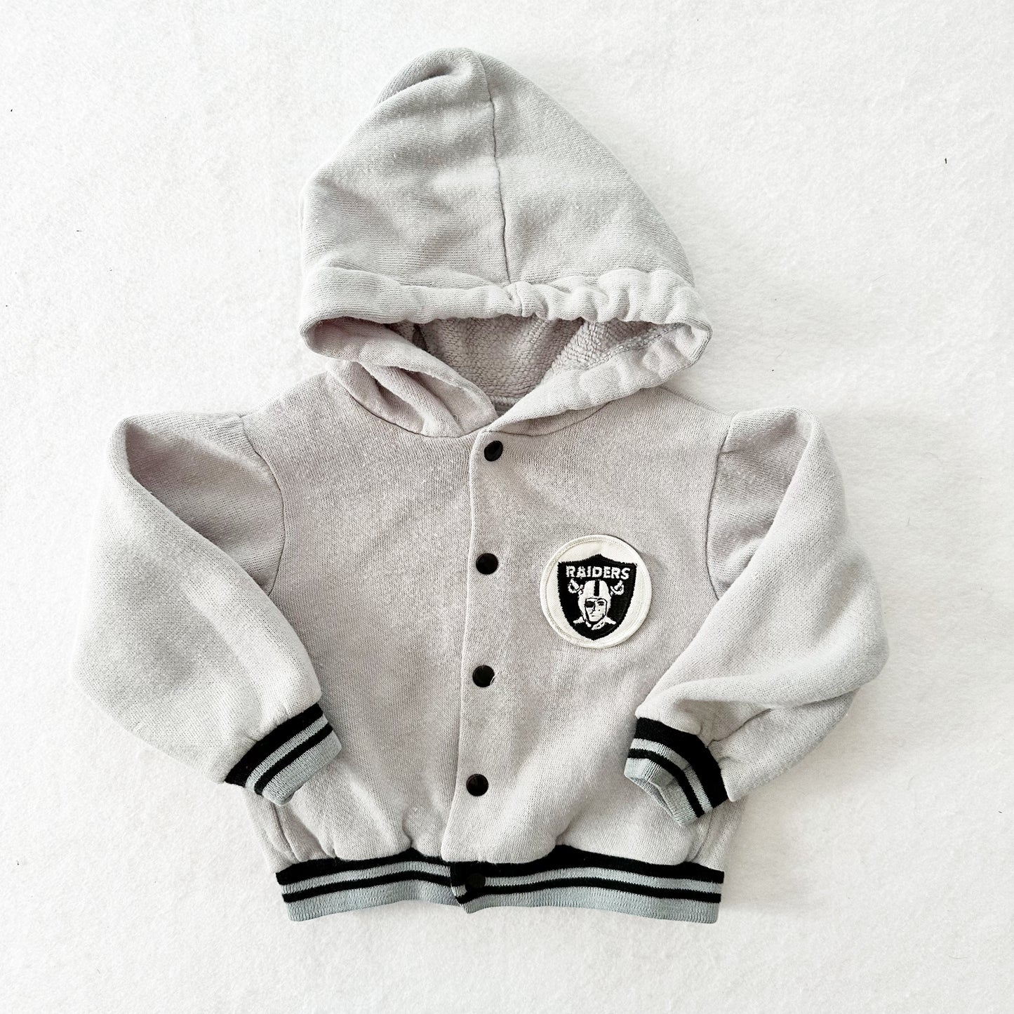 Vintage Los Angeles Raiders Hooded Sweatshirt: 18m - Yellow Clover Vintage Kids Clothes