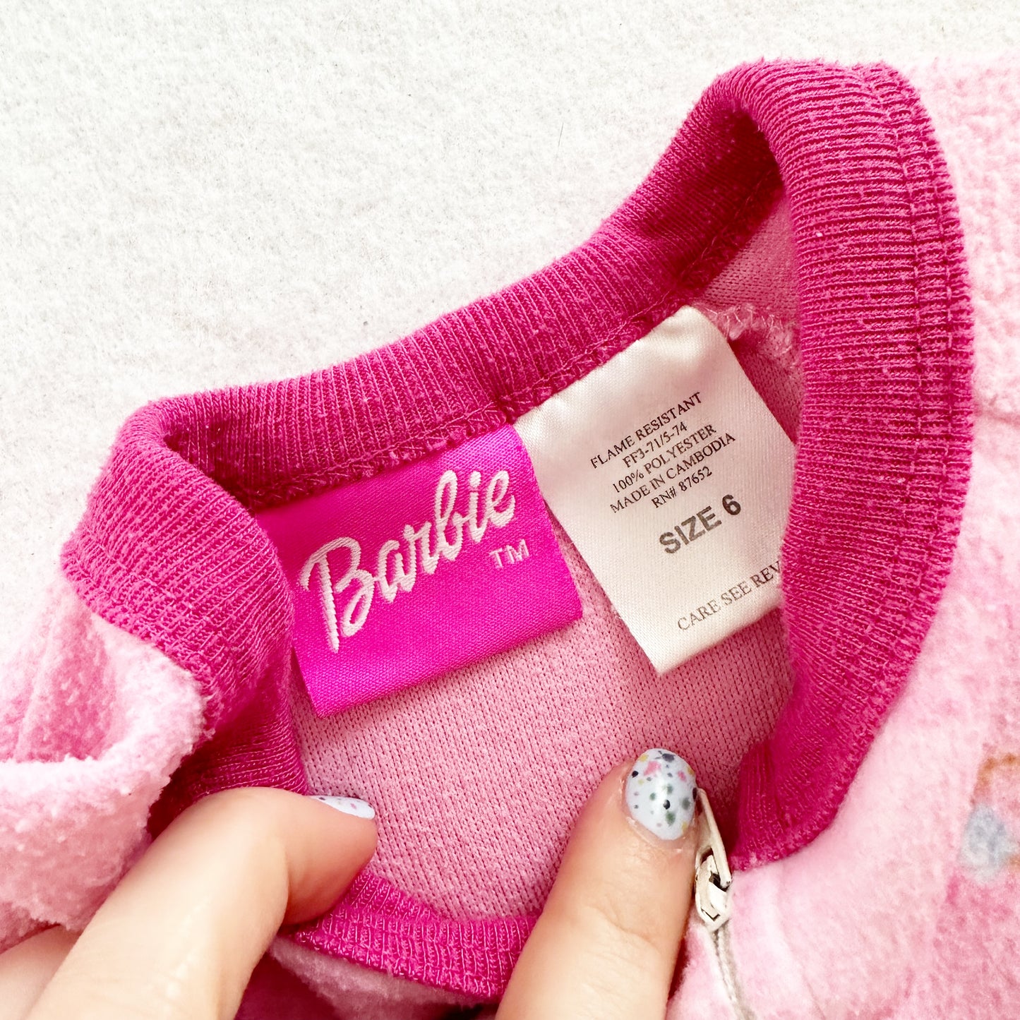 Vintage Barbie Sleeper Pajamas: 6y - Yellow Clover Vintage Kids Clothes