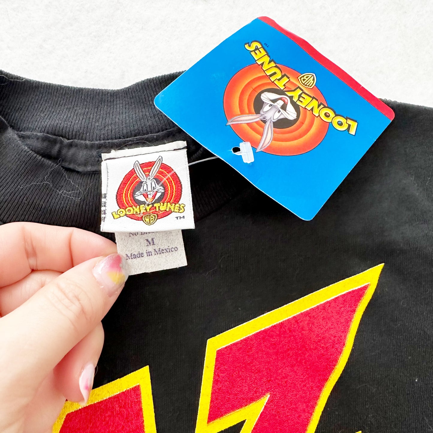 Vintage Looney Tunes Taz NASCAR Tee: 7/8y - Yellow Clover Vintage Kids Clothes