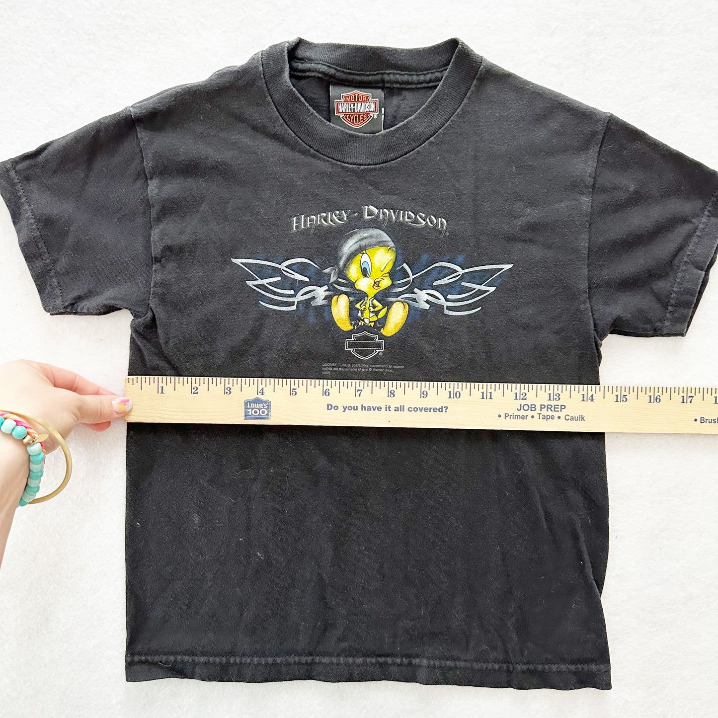 Vintage 2002 Harley Tweety Indiana Tee: 6-8y - Yellow Clover Vintage Kids Clothes