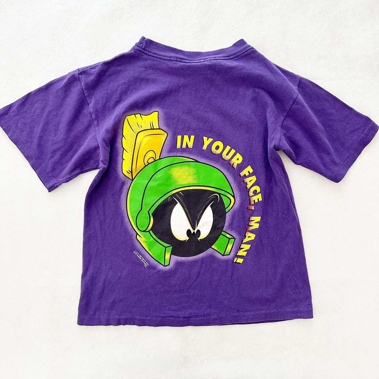 Vintage Looney Tunes Marvin Space Man Tee: 8/10y? - Yellow Clover Vintage Kids Clothes