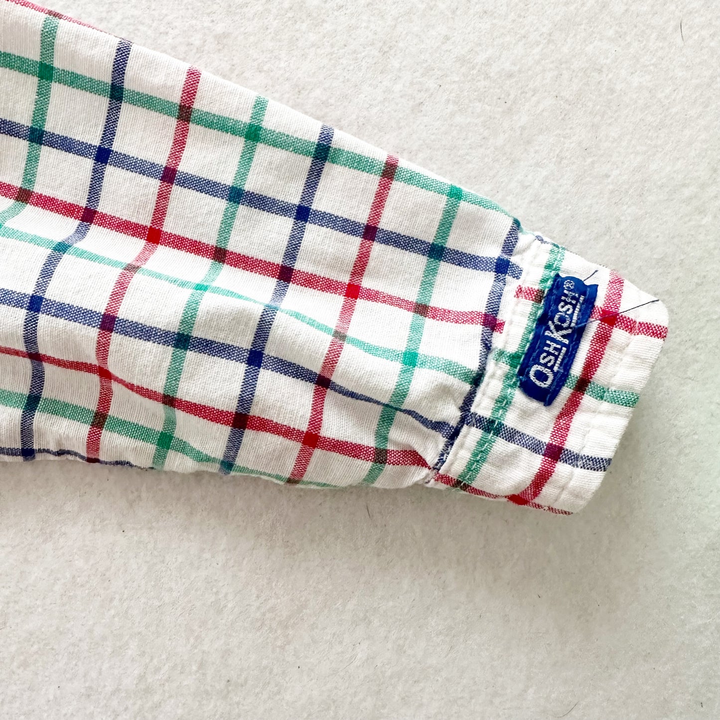 Vintage OshKosh Checkered Button Shirt: 24m/2T?