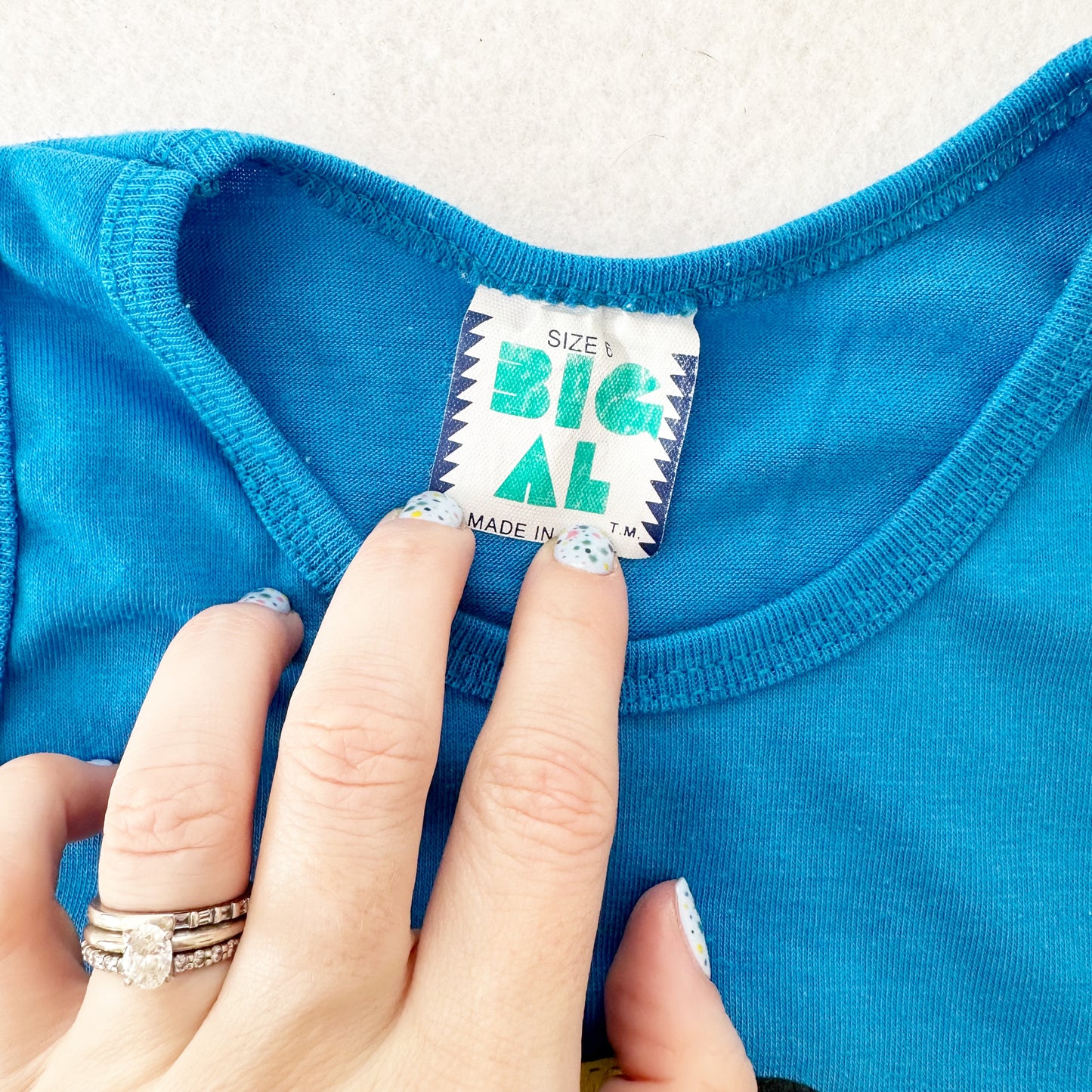 Vintage Big Al Swamp Creatures Tank: 6y - Yellow Clover Vintage Kids Clothes