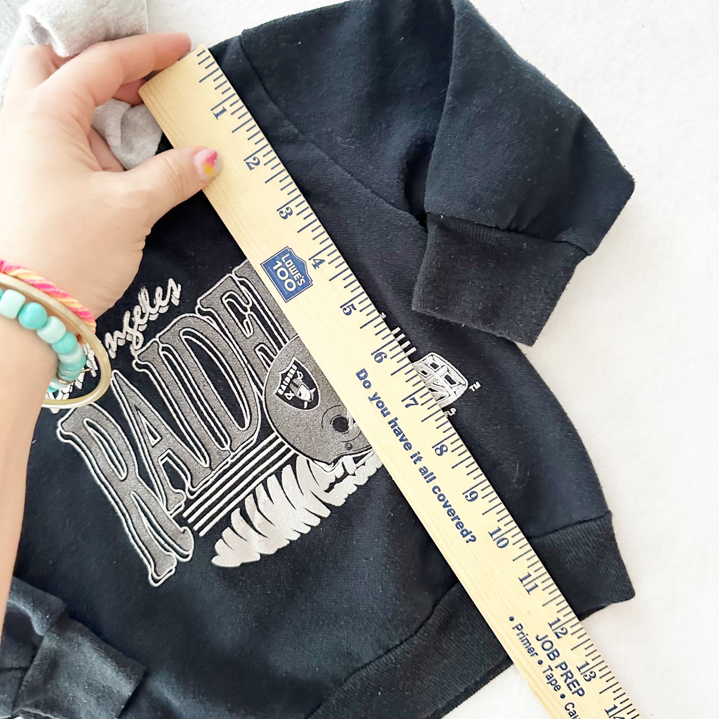 Vintage 90s Los Angeles Raiders Hooded Sweatshirt: 24m