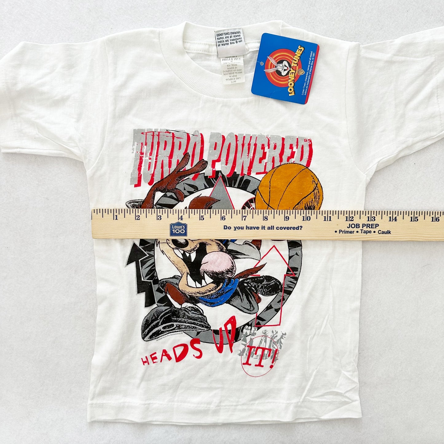 Vintage Looney Tunes Taz Basketball Tee: 6y - Yellow Clover Vintage Kids Clothes