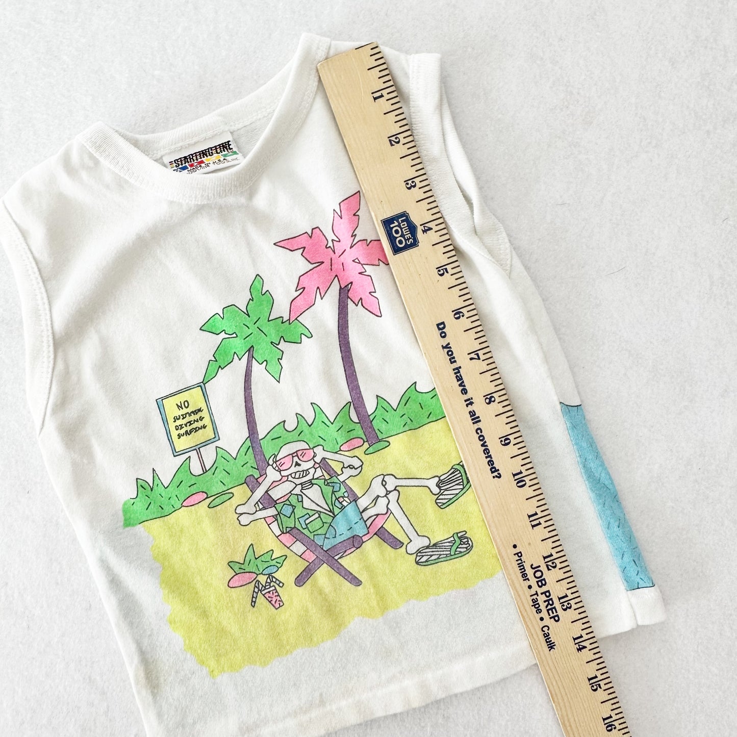 Vintage Starting Line Lazy Bone Beach Tank: 2/3T - Yellow Clover Vintage Kids Clothes